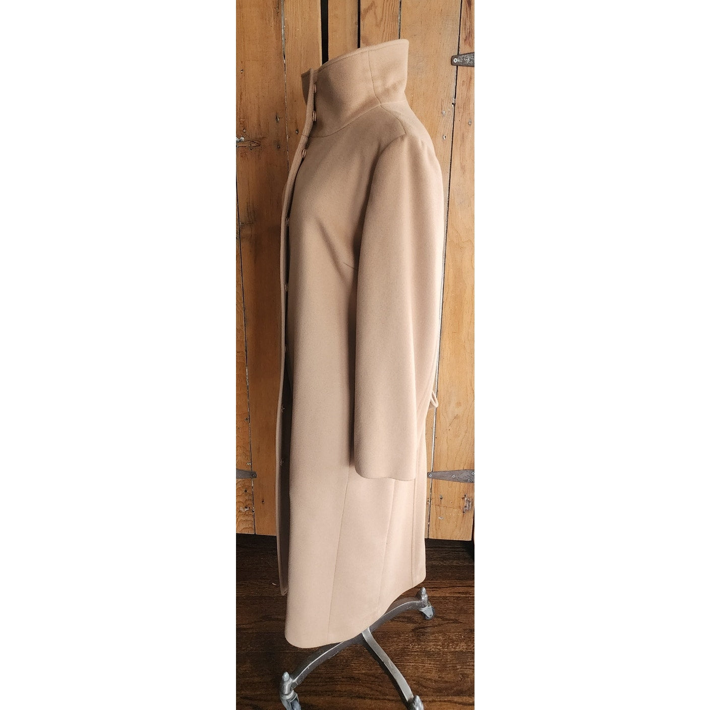 Vintage 2000s Burberry Coat Archival Beige Cashmere Blend w/Sash Tie Belt / Medium