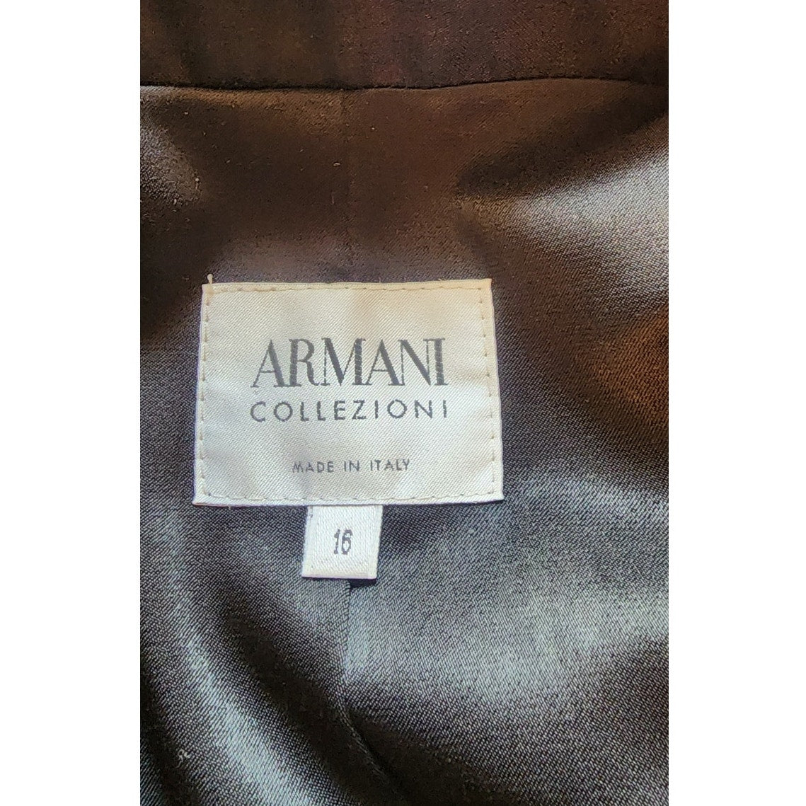 Vintage Armani Collezioni Blazer Y2k 2000s Black Silk Jacket Large