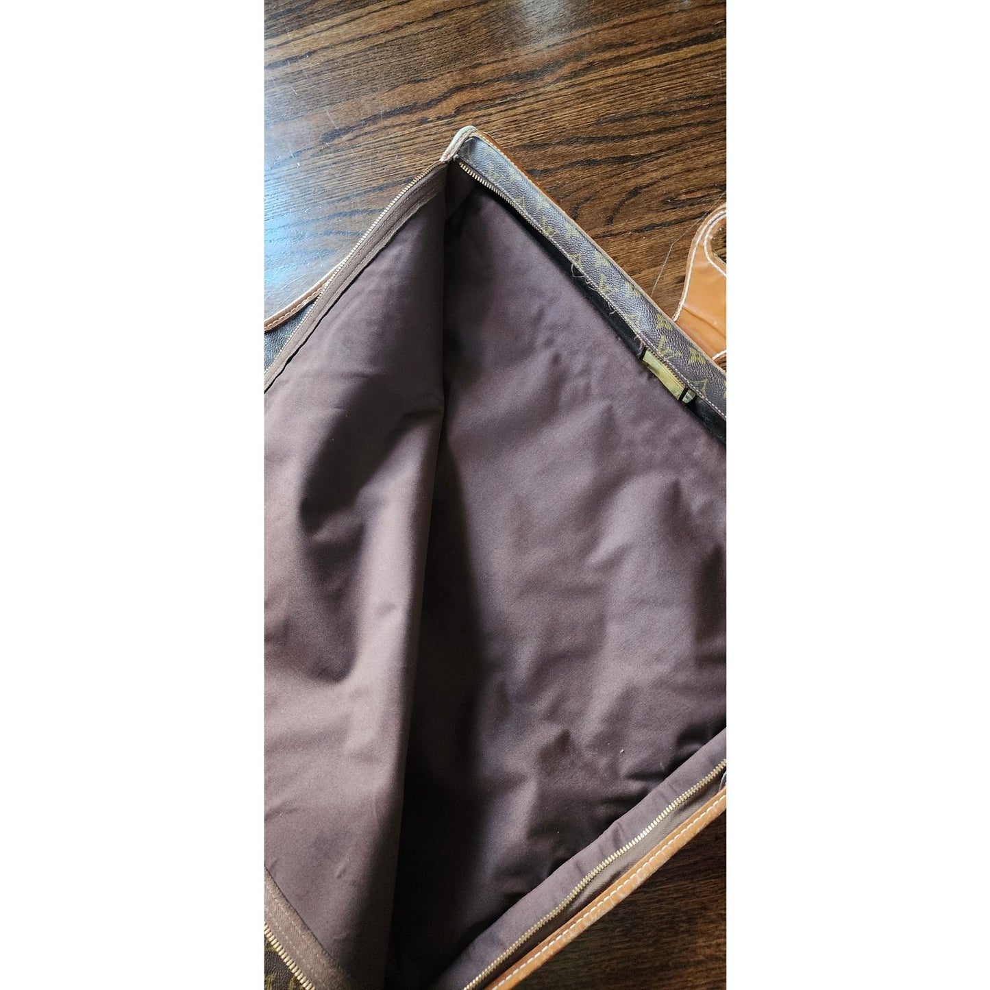 Vintage Louis Vuitton Leather Garment Bag Folding Luggage