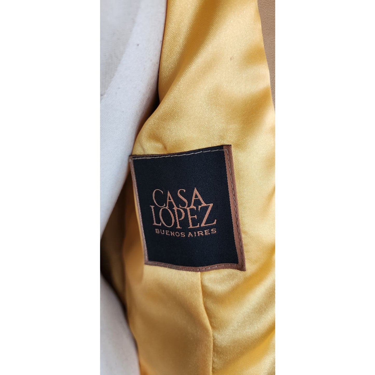 Vintage Yellow Leather Blazer Y2k Casa Lopez