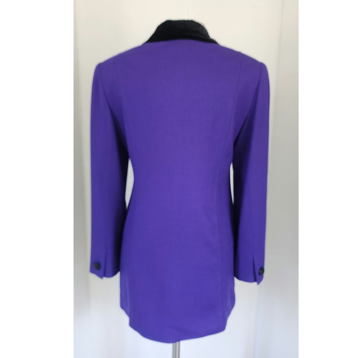 Vintage 90s Purple Blazer Badgley Mischka Long Jacket