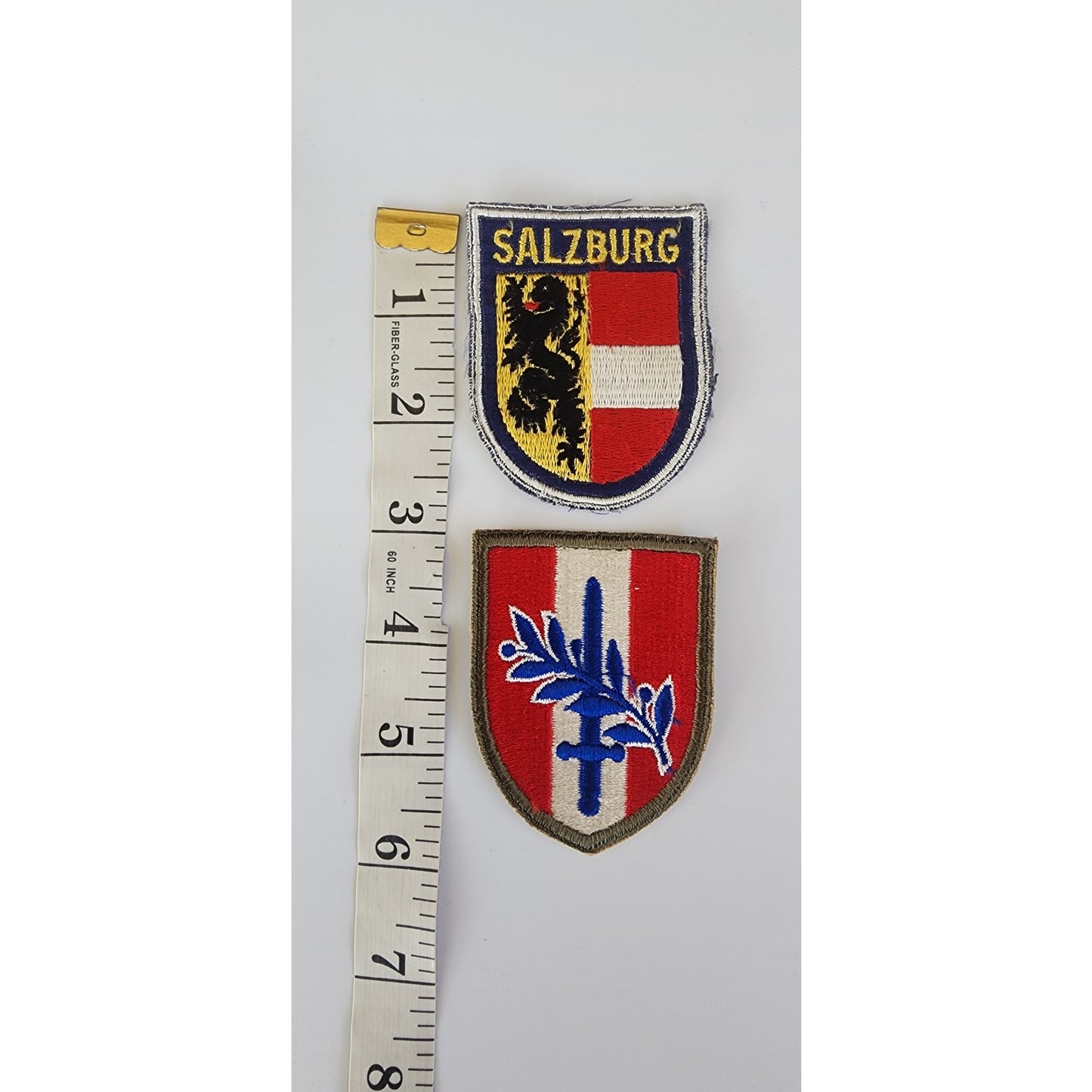 Vintage 1940s Salzburg Austria USFA Patches Woven Fabric