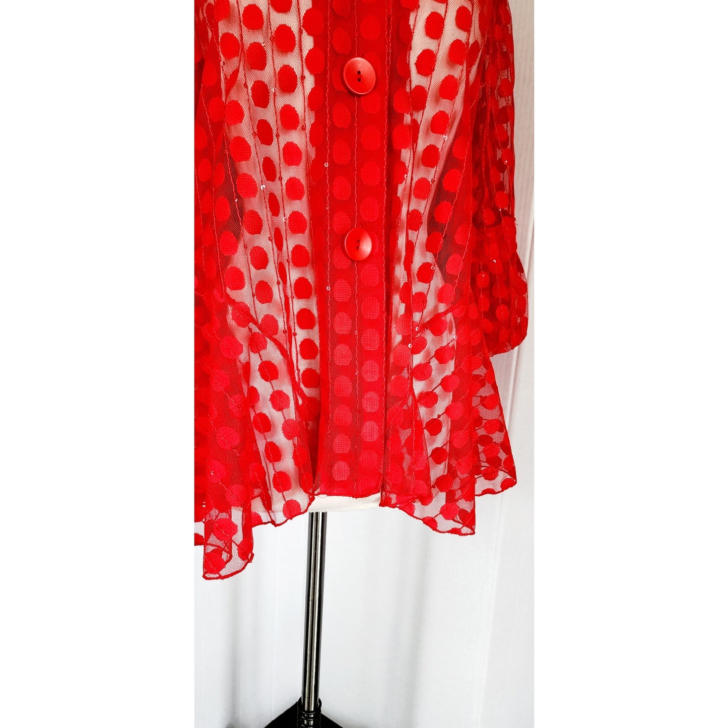 Damee Mesh Jacket Red Polkadot LARGE