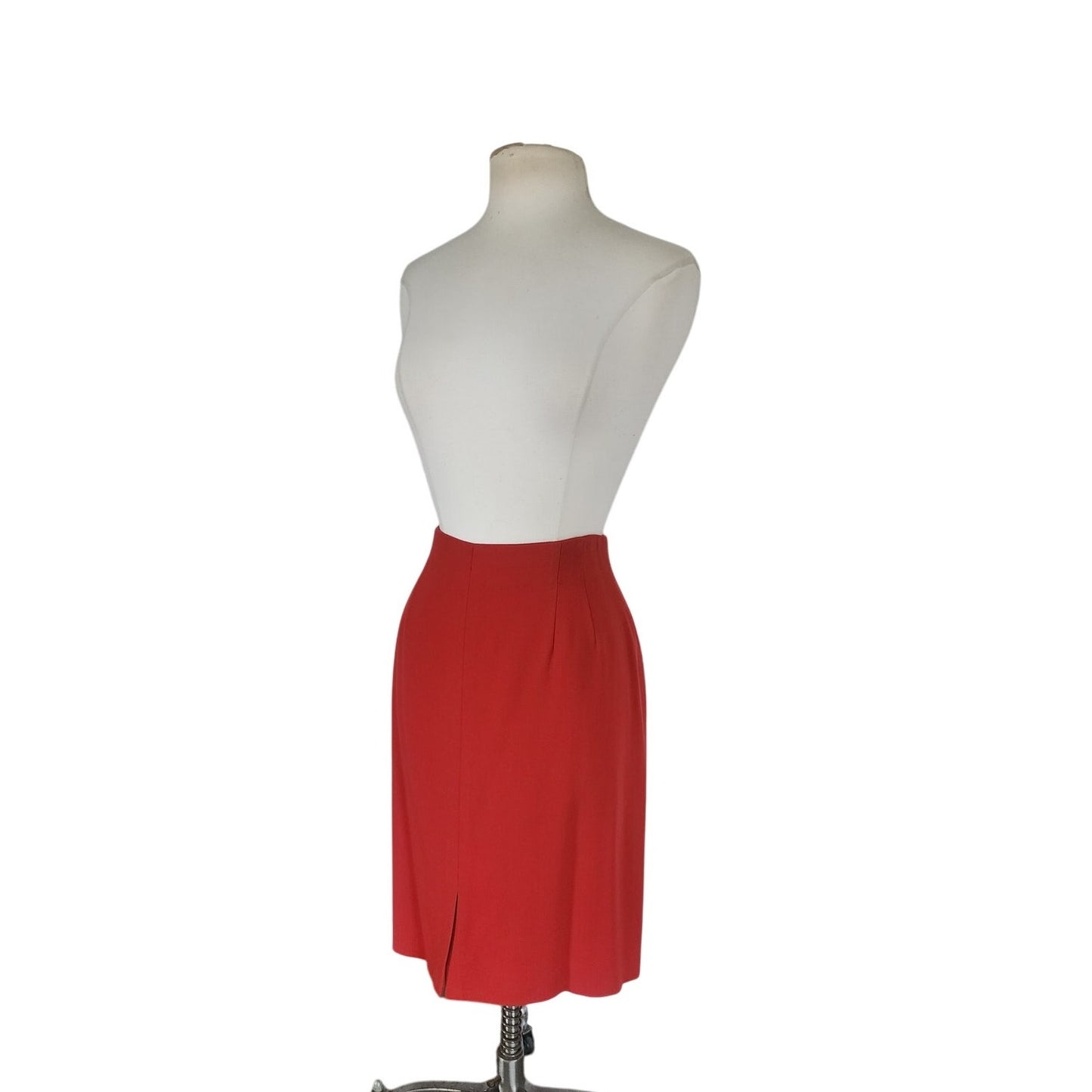 Vintage 1990s Armani Black Label Rust Red Skirt Suit IT 50