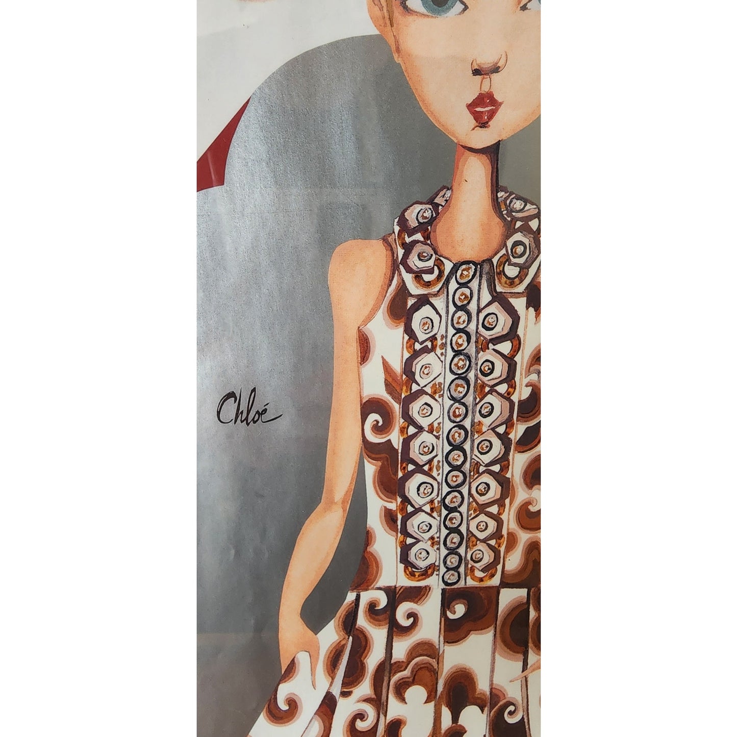 Ruben Toledo Fashion Illustration Nordstrom 2006 Chloe Framed
