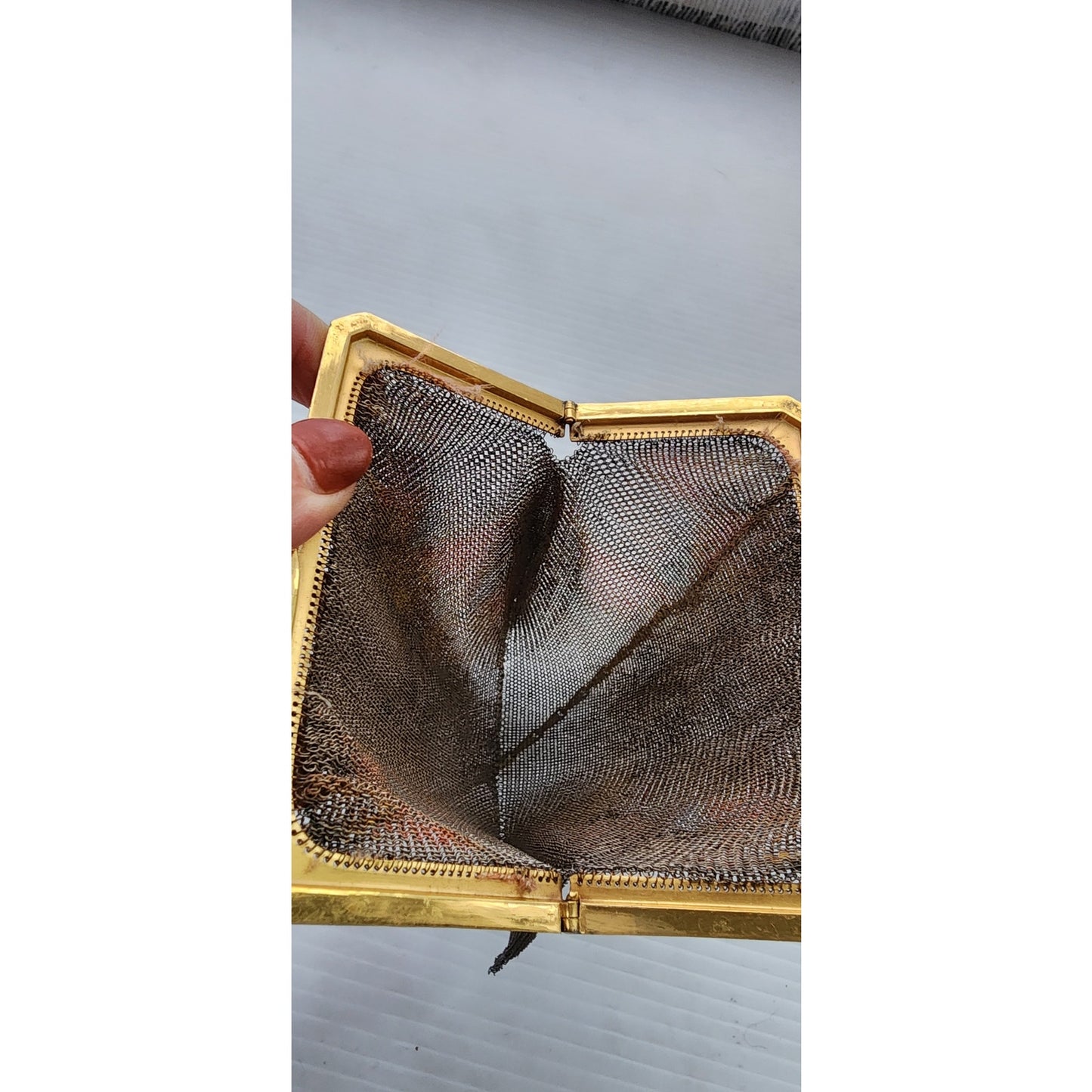 Vintage 20s Beaded Bag Mesh Evening Purse Whiting Davis