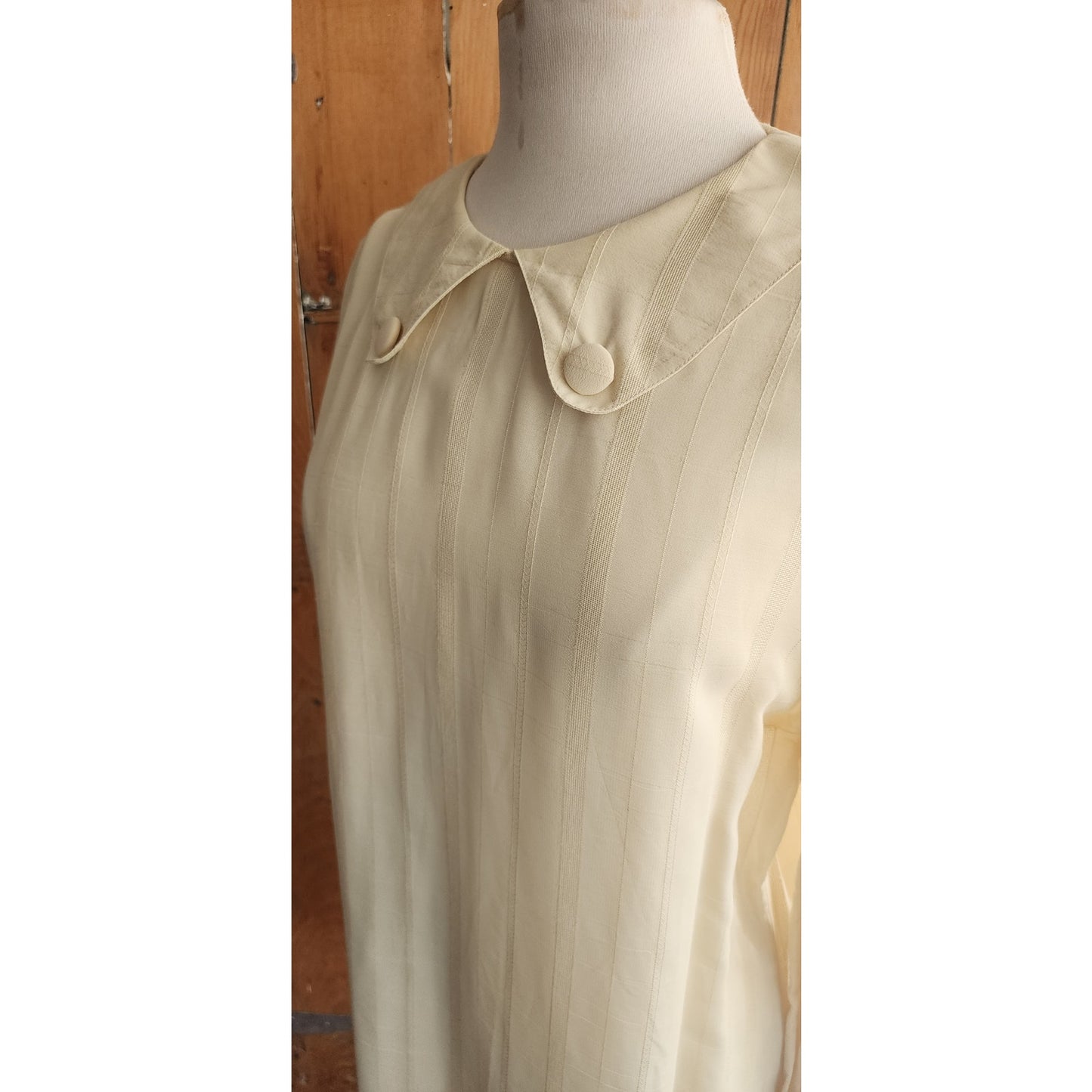 Vintage 80s Armani Blouse Cream Silk Tunic