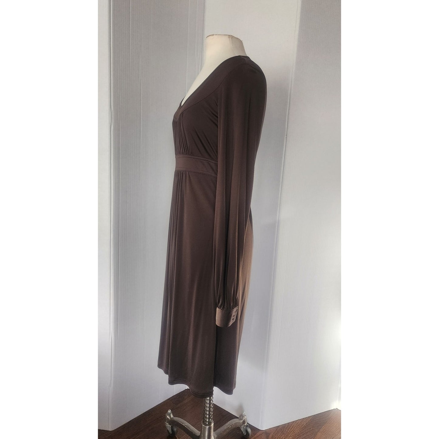 Vintage Y2K Michael Kors Dress Stretchy Brown Empire Waist / Medium