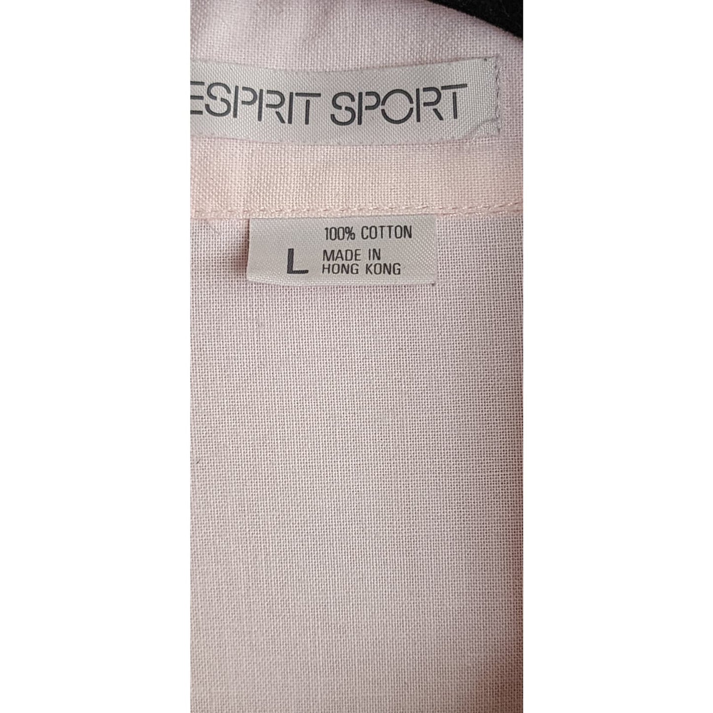 Vintage 90s Mens Pink Shirt Button Down Esprit Sport