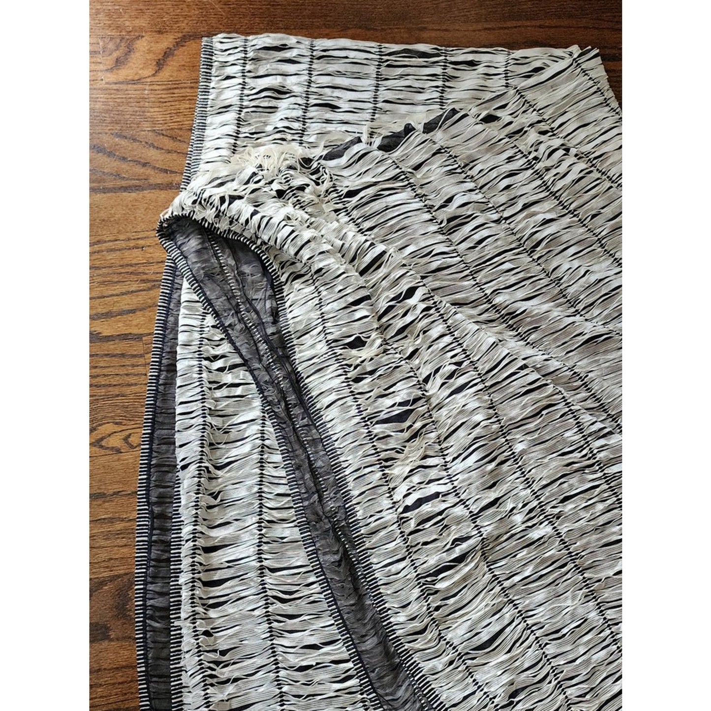 Vintage 2000s Armani Silk Wrap Oversized Striped Shawl Scarf NWT