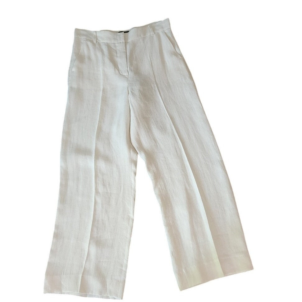 Vintage Y2K Max Mara Weekend Pants Cream Linen US Size 8