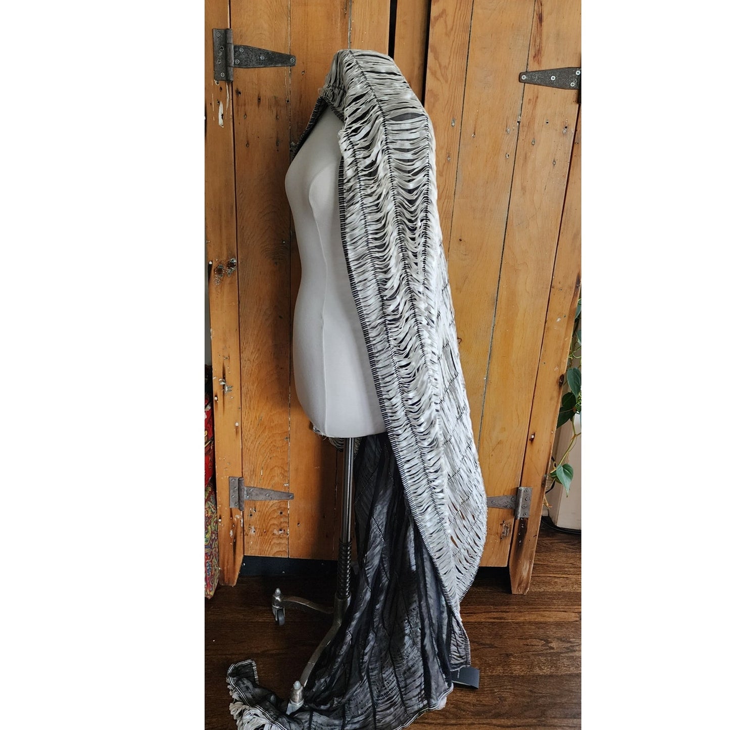 Vintage 2000s Armani Silk Wrap Oversized Striped Shawl Scarf NWT
