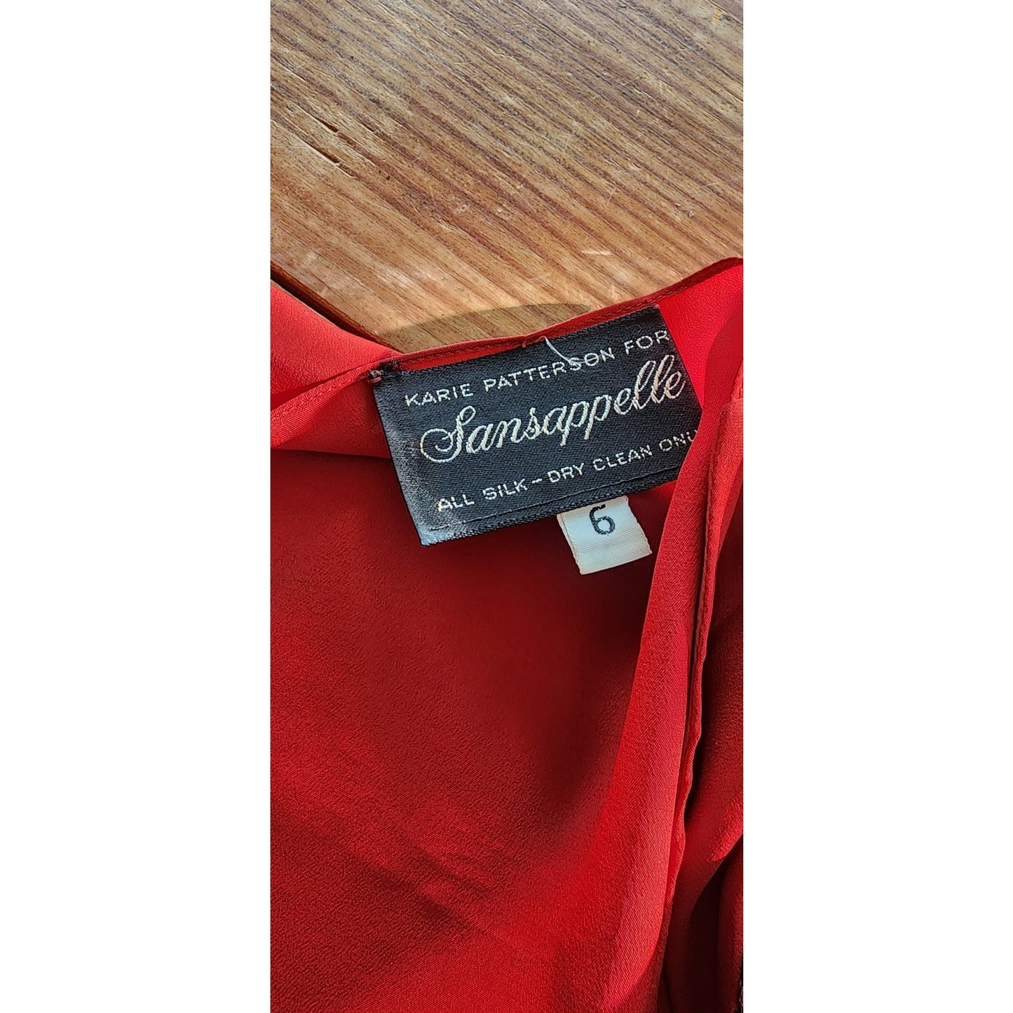80s Cropped Jacket Red Silk + Sequined Sleees Sansappelle