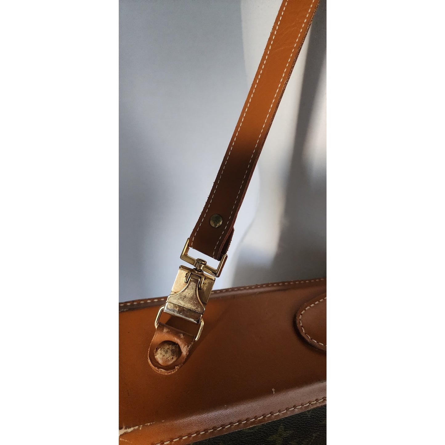 Vintage Louis Vuitton Leather Garment Bag Folding Luggage