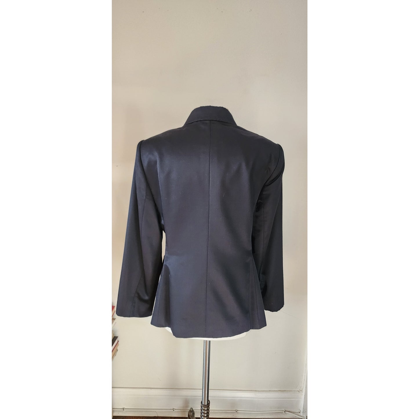 Vintage Armani Collezioni Blazer Y2k 2000s Black Silk Jacket Large