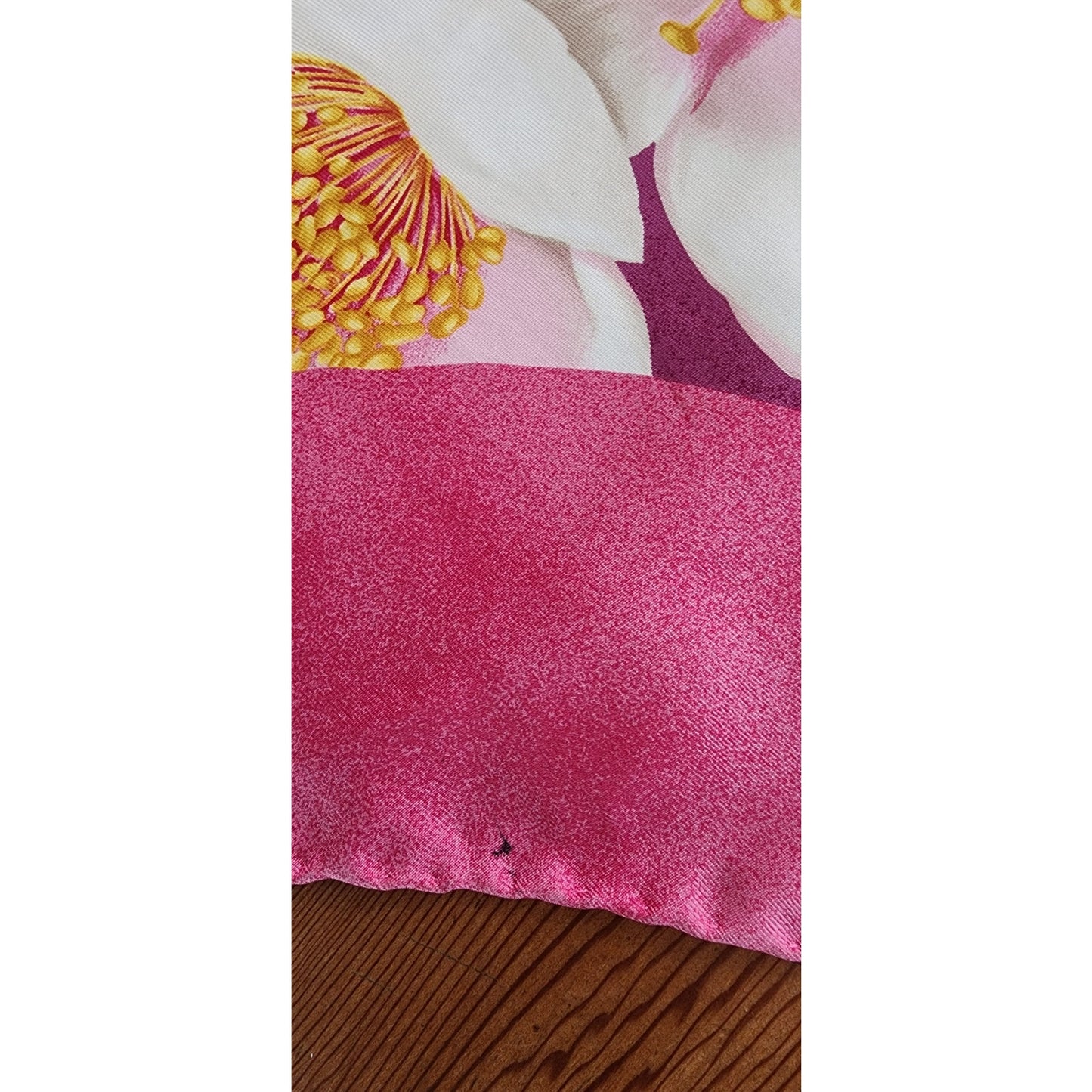 Vintage Burberry Scarf Pink Floral Silk Print Square