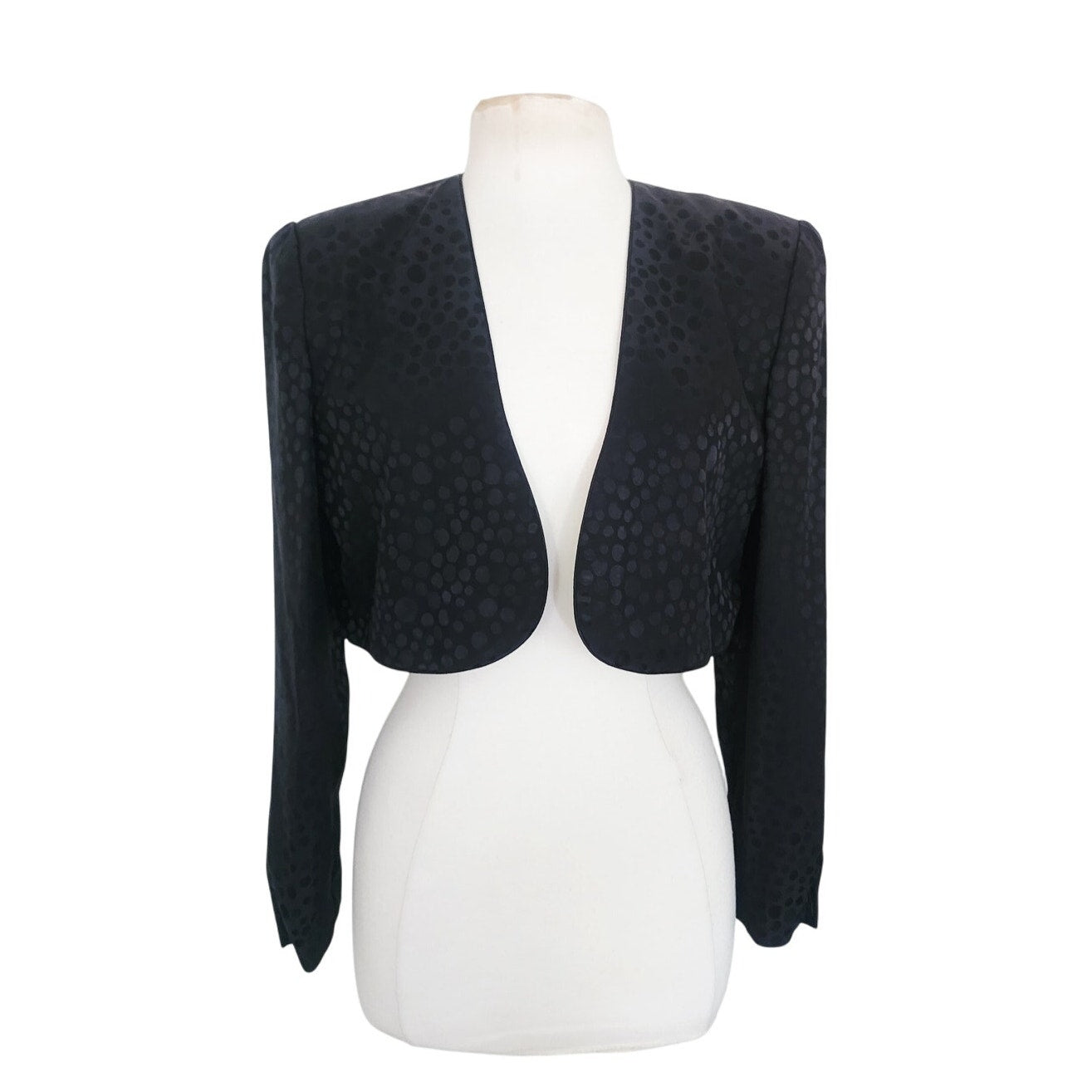 Vintage 1980s AJ Bari Strapless Dress + Bolero Jacket Suit Set Zebra Print Black White Silk / M