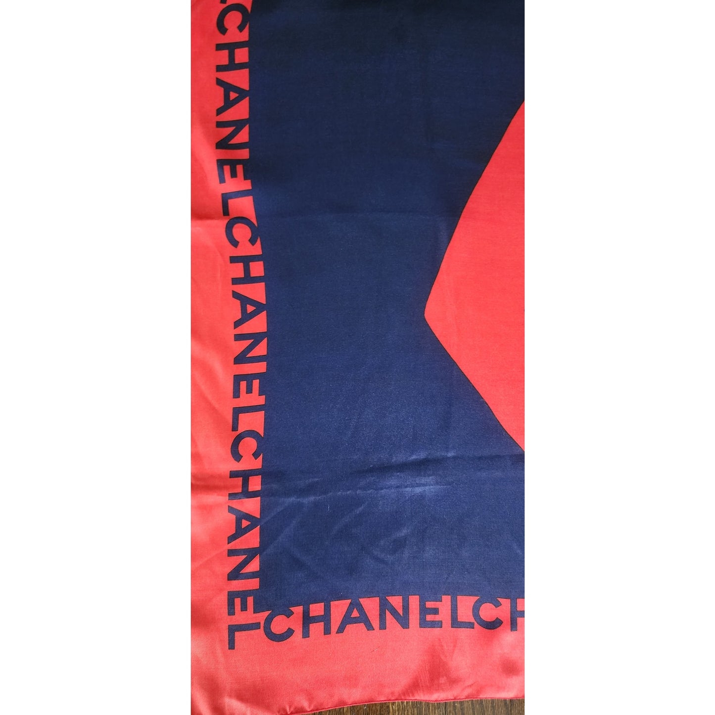 Vintage 90s Chanel Signature "Coco Portrait with Jewelry" Silk Scarf