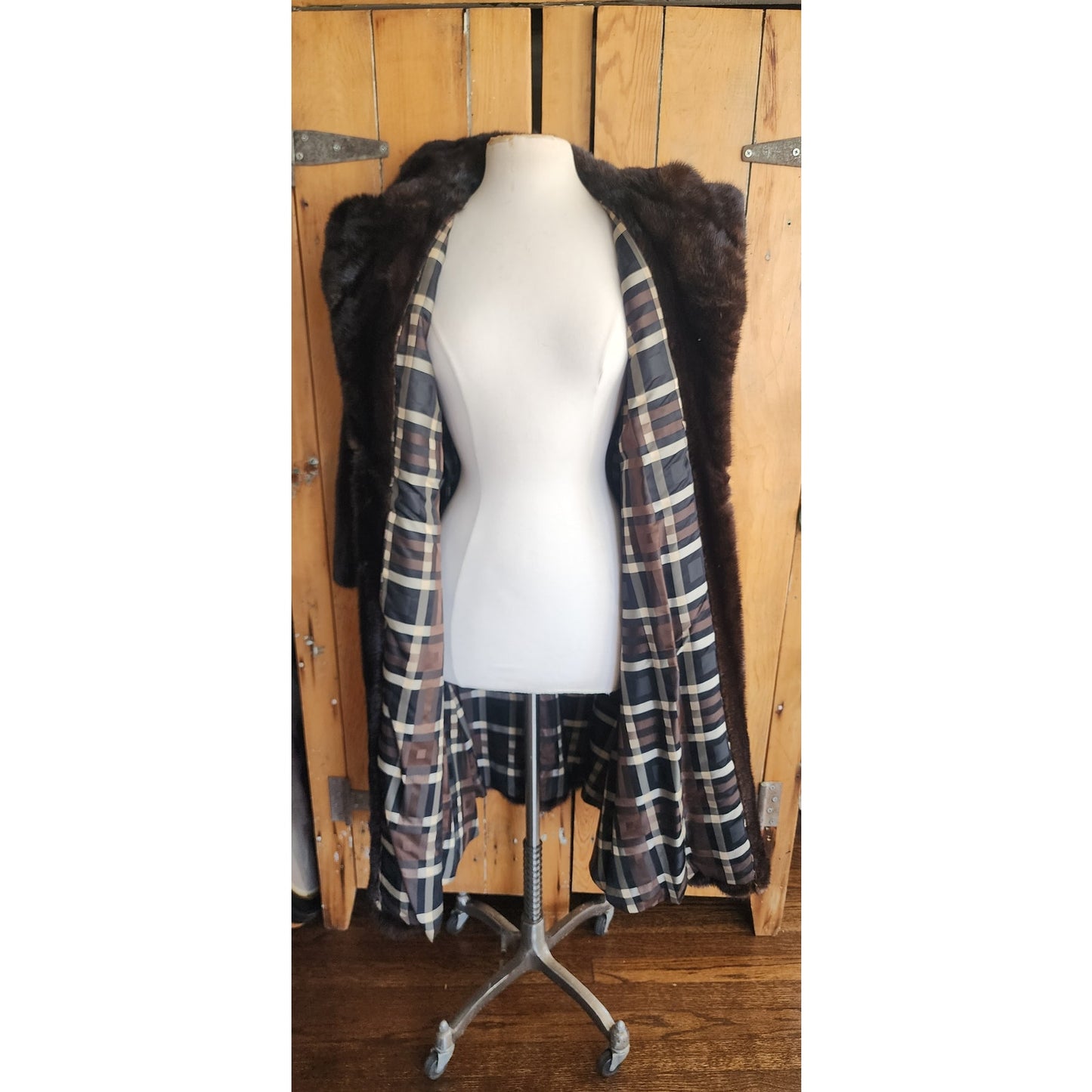 Vintage 70s Brown Mink Fur Coat Belted / Rosenthal Furs / S