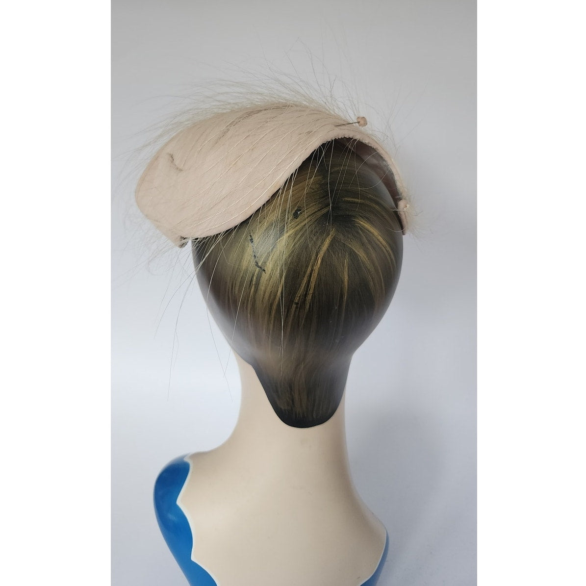 Vintage 1950s Fascinator White Feather Headdress Bridal Headband