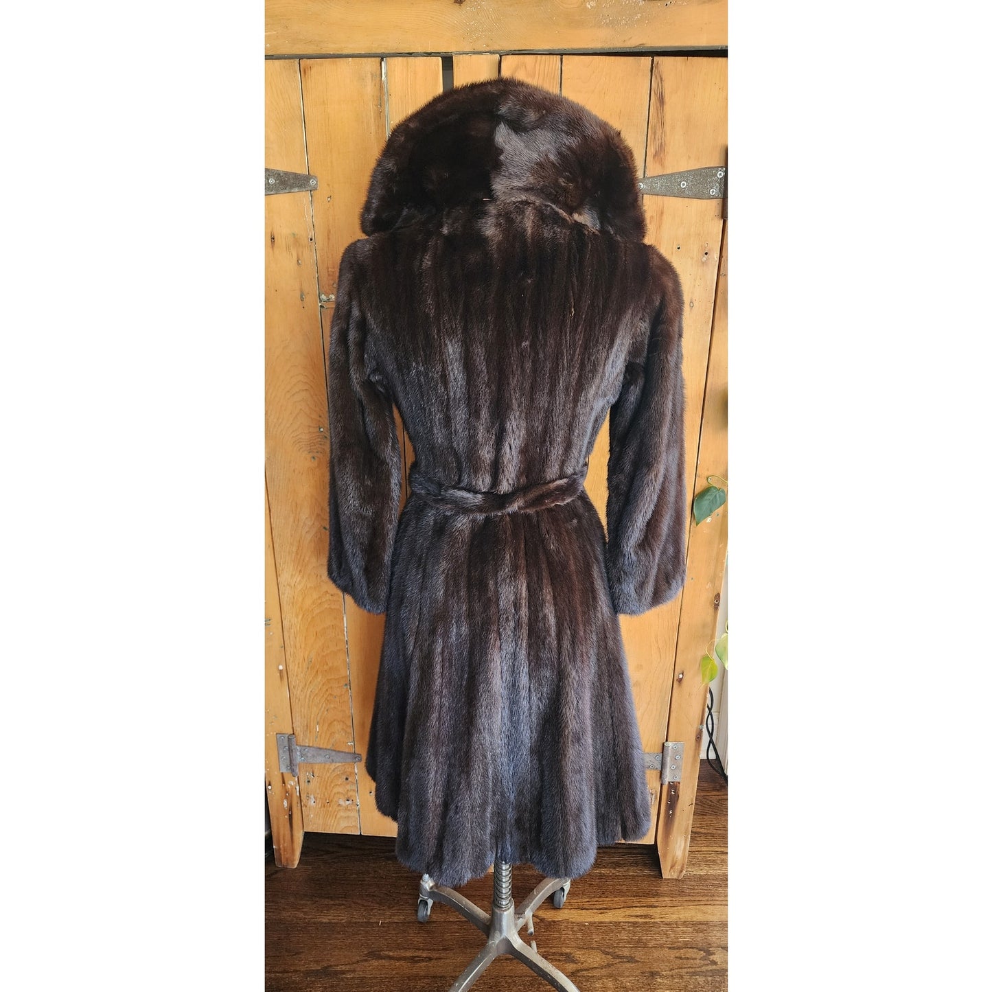 Vintage 70s Brown Mink Fur Coat Belted / Rosenthal Furs / S