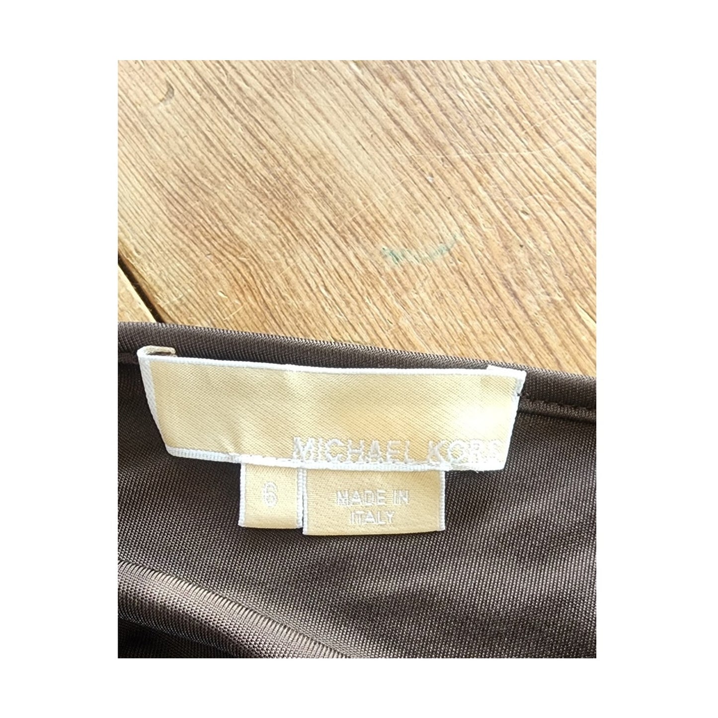 Vintage Y2K Michael Kors Dress Stretchy Brown Empire Waist / Medium