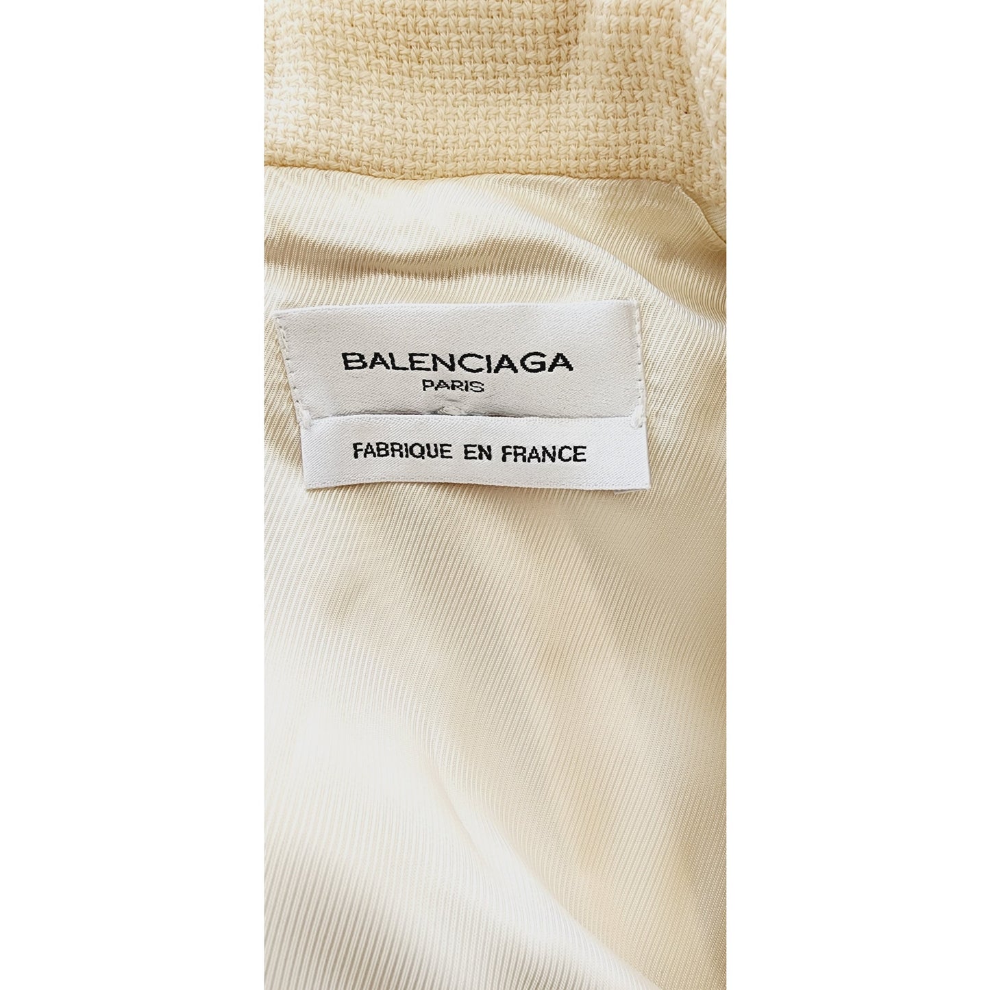 Vintage Y2K Balenciaga Cream Vest Wool Mohair w/Convertible Collar