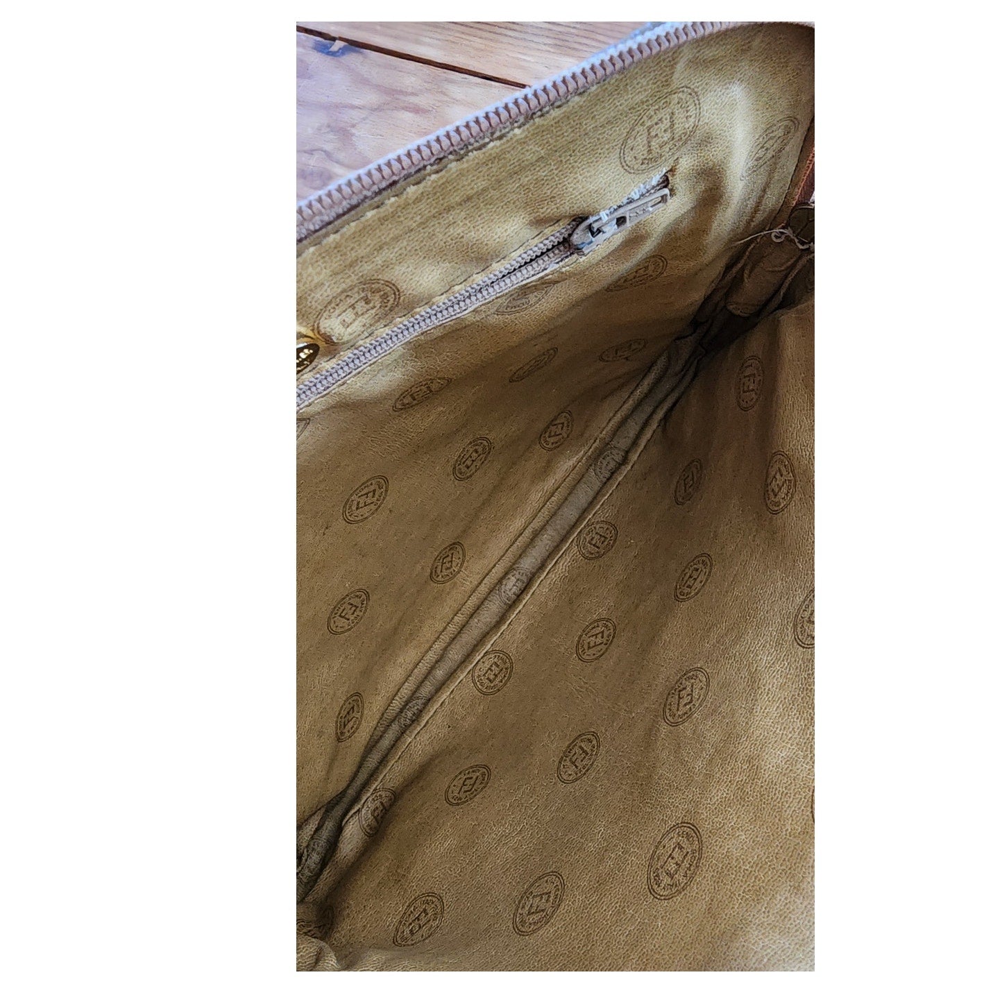 Vintage 80s Fendi Shoulder Bag Zucca Logo Detachable Strap
