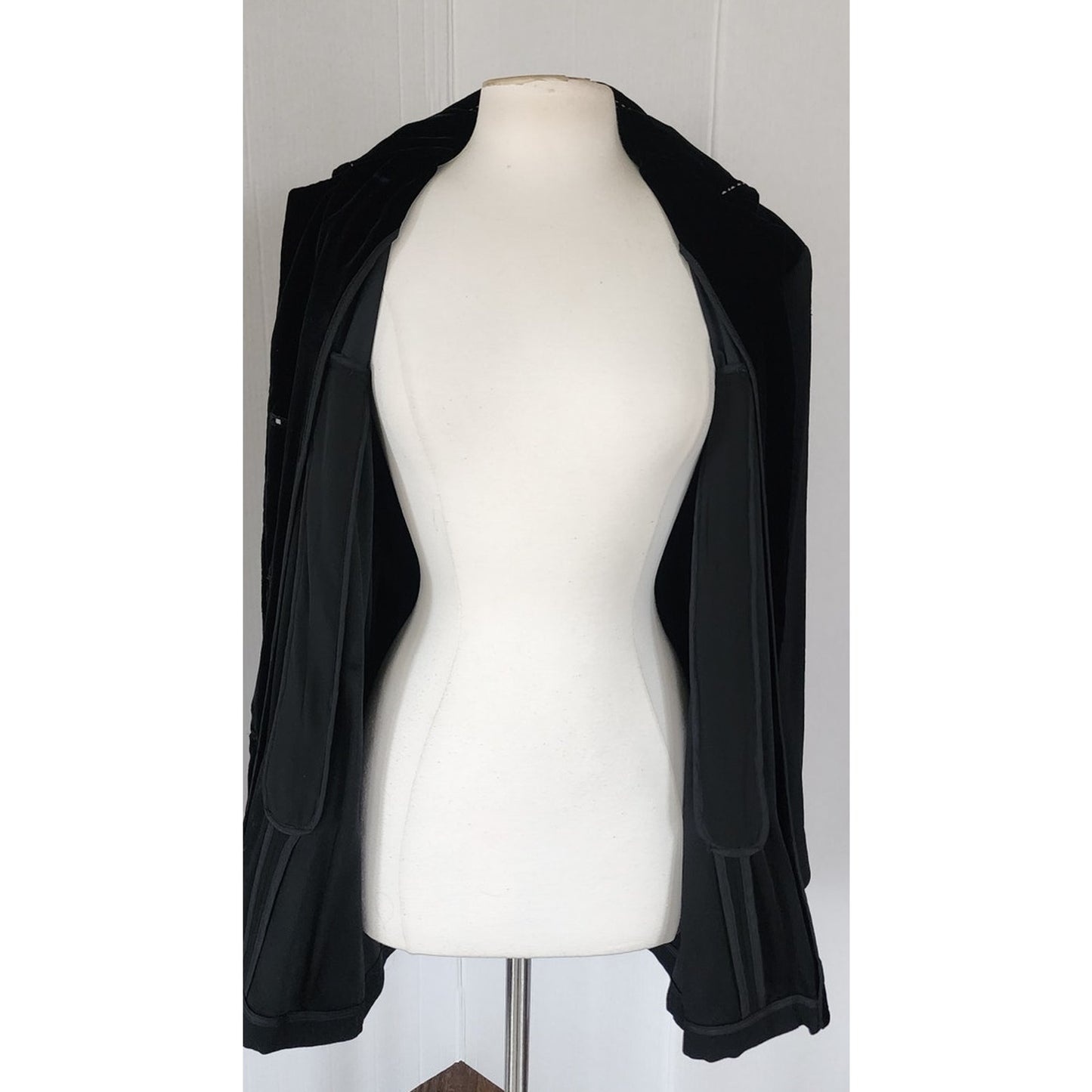 Vintage 40s Style Black Jacket Velvet Blazer 90s Zelda