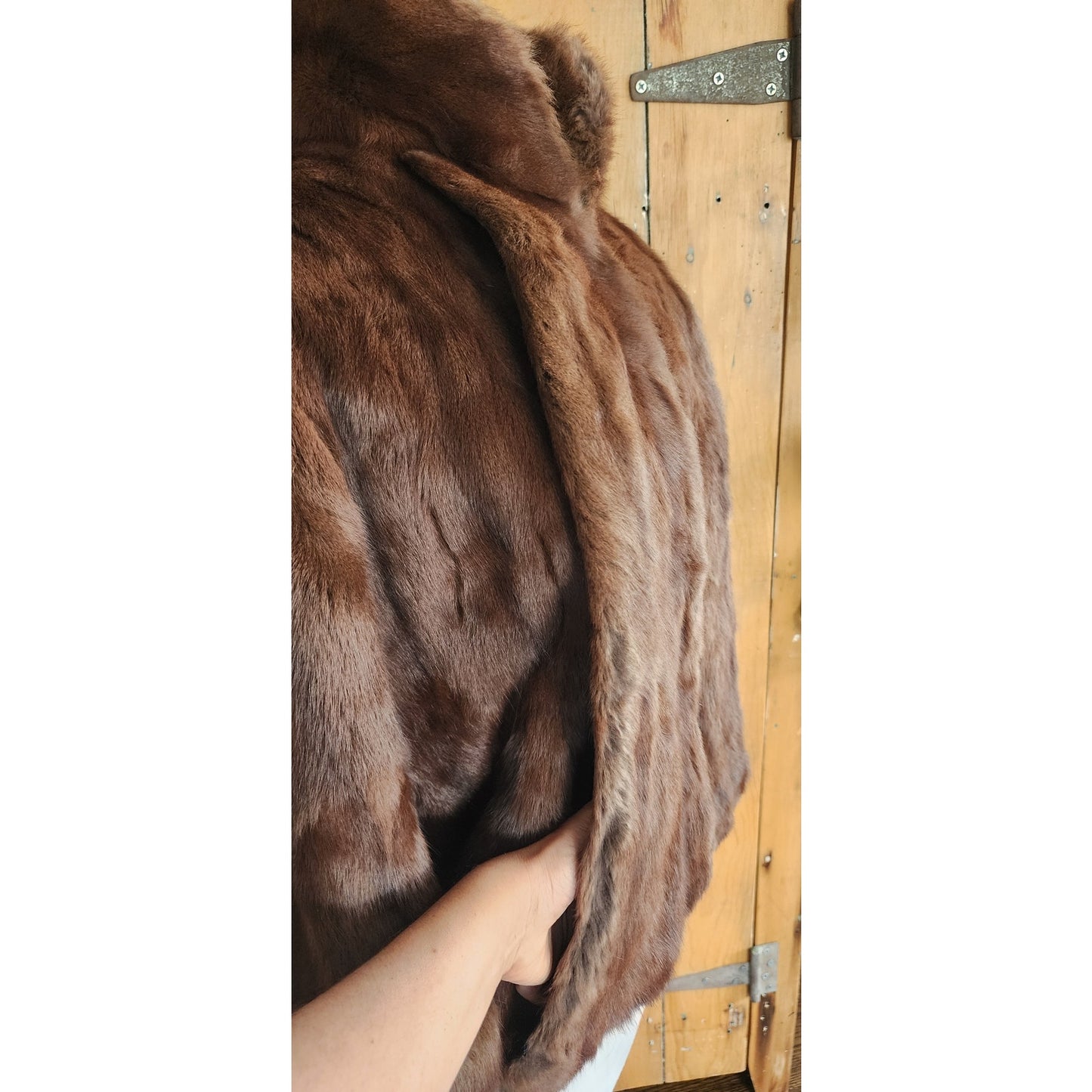 Vintage 40s Brown Fur Jacket Wrap Capelet Michelle Chicago