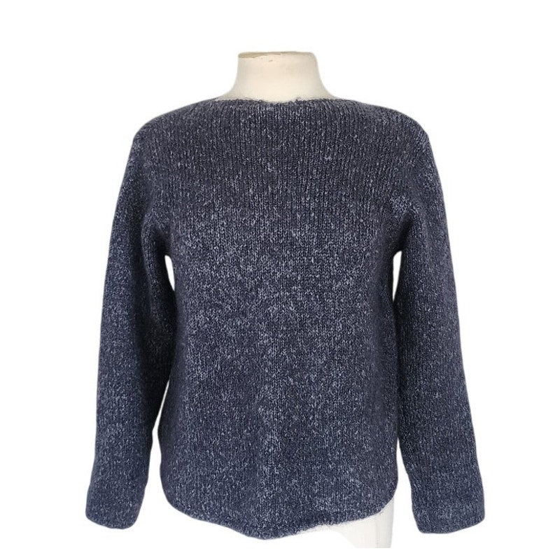 Vintage Weekend Max Mara Sweater Blue Wool Mohair Chunky Knit / M