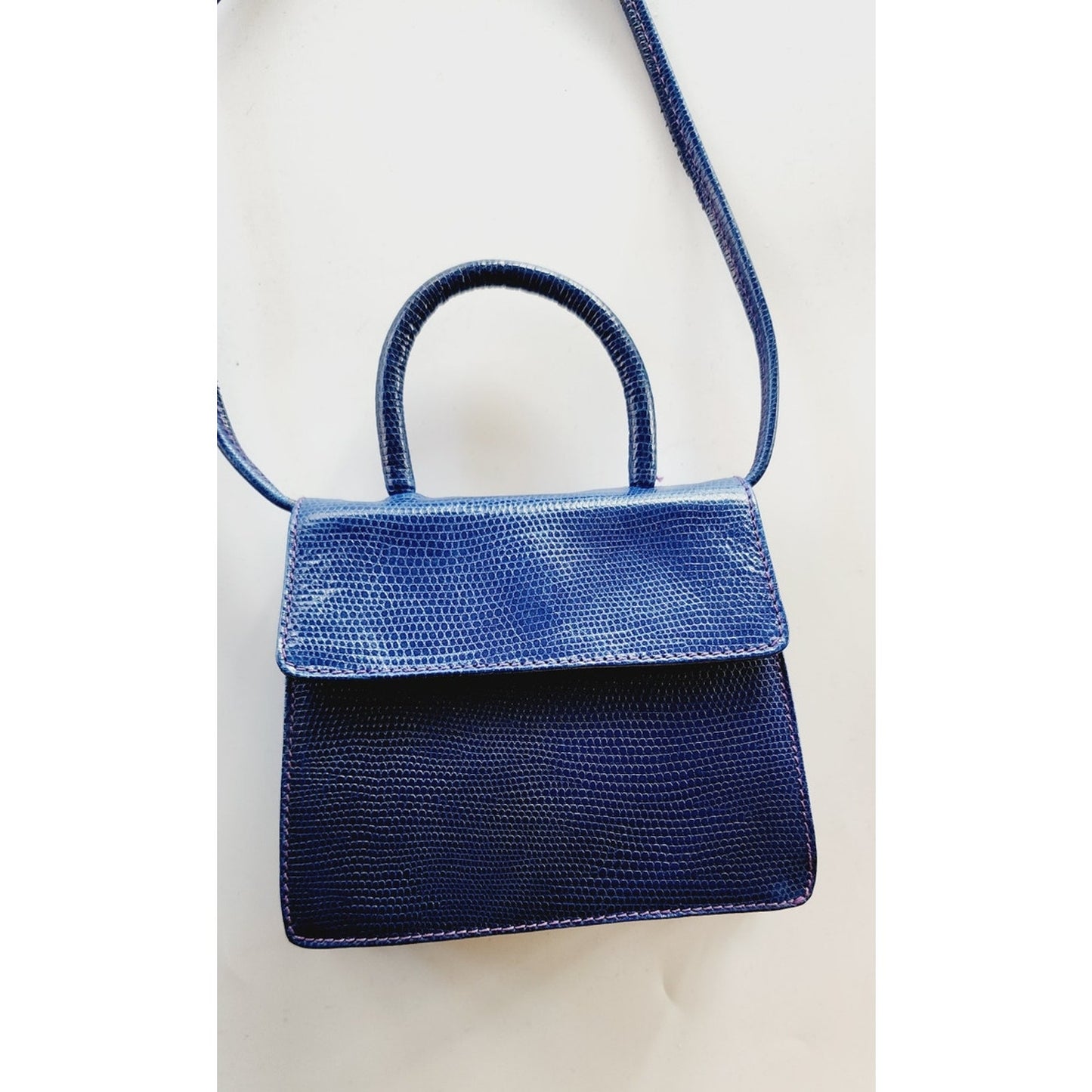 Vintage 90s Navy Blue Mini Purse Shoulder Bag