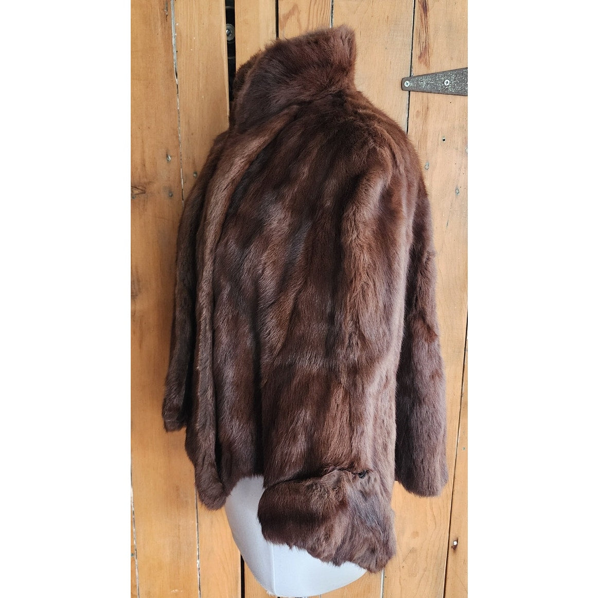 Vintage 40s Brown Fur Jacket Wrap Capelet Michelle Chicago