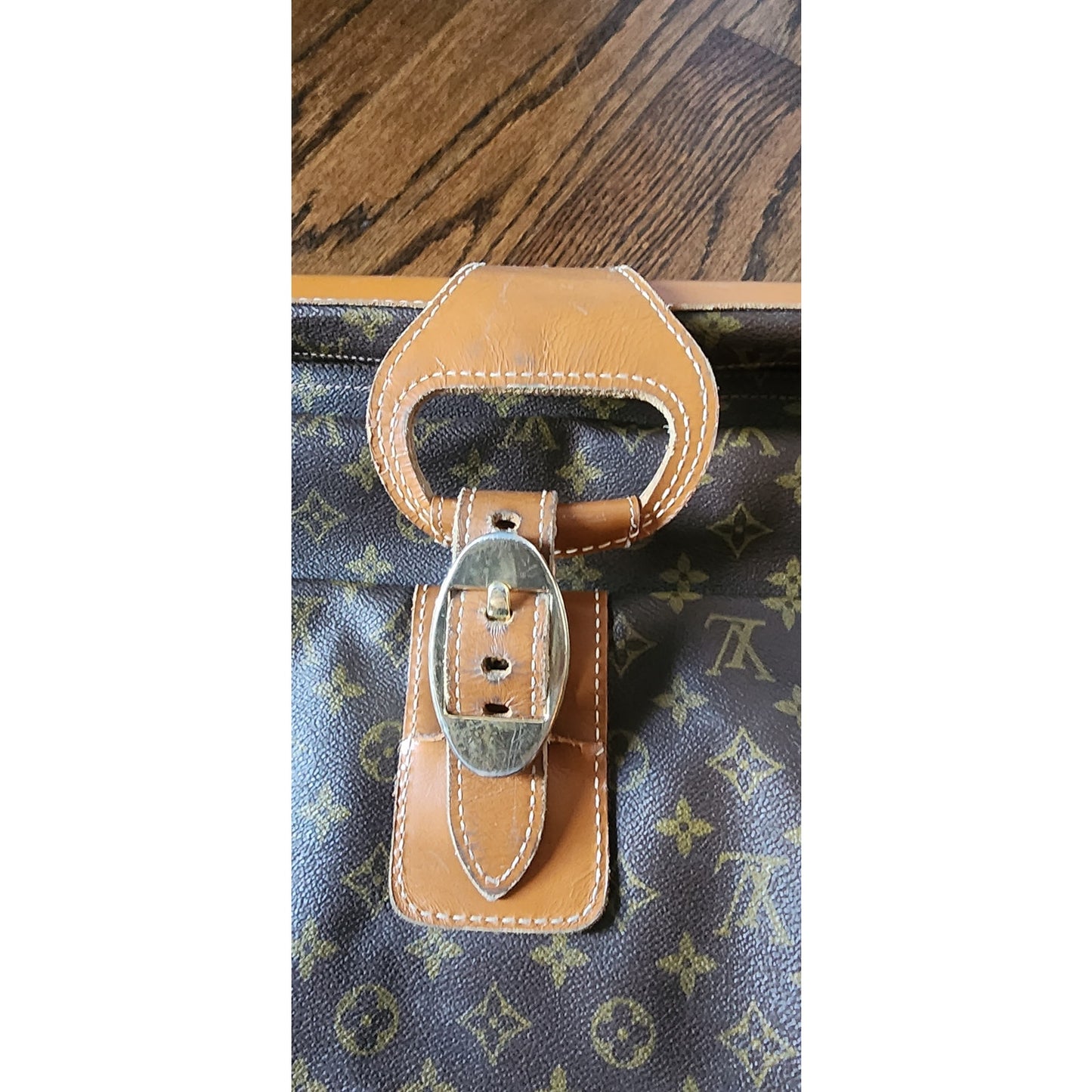 Vintage Louis Vuitton Leather Garment Bag Folding Luggage