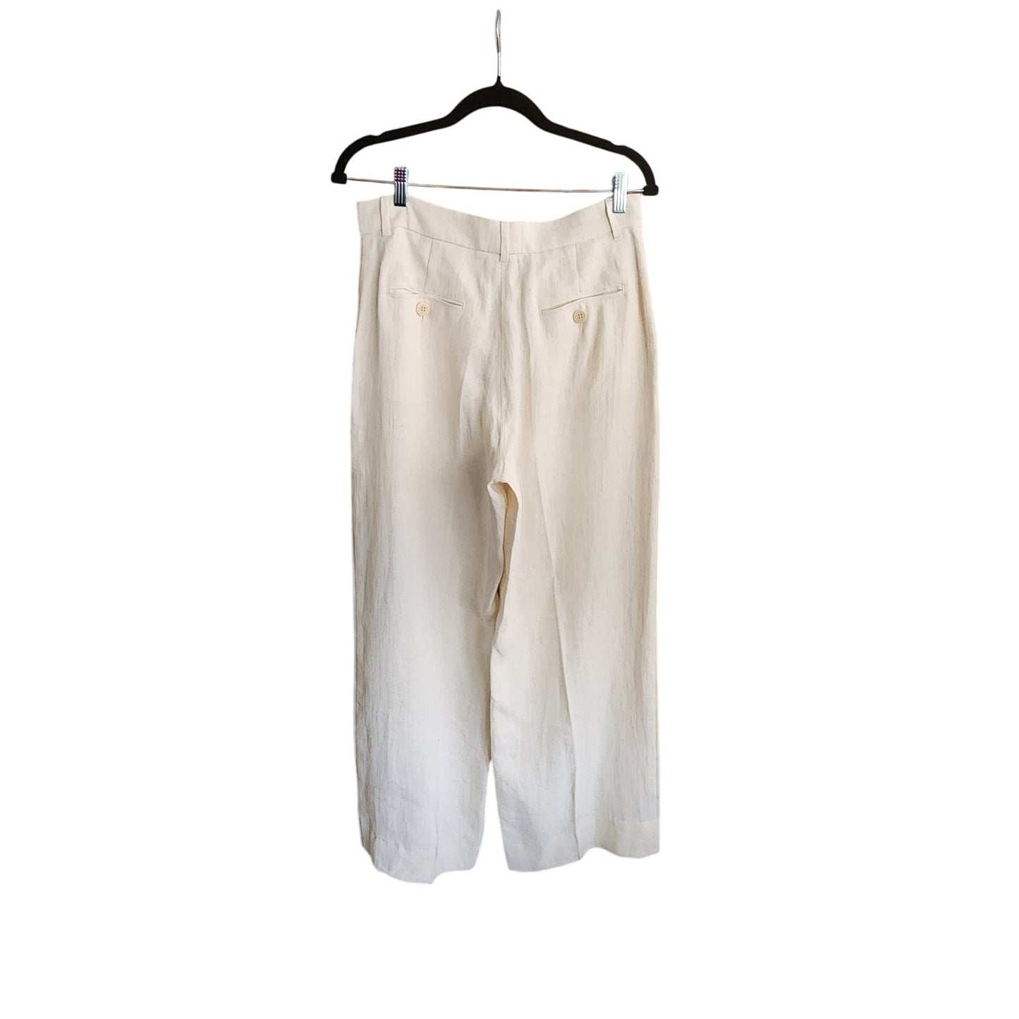 Vintage Y2K Max Mara Weekend Pants Cream Linen US Size 8