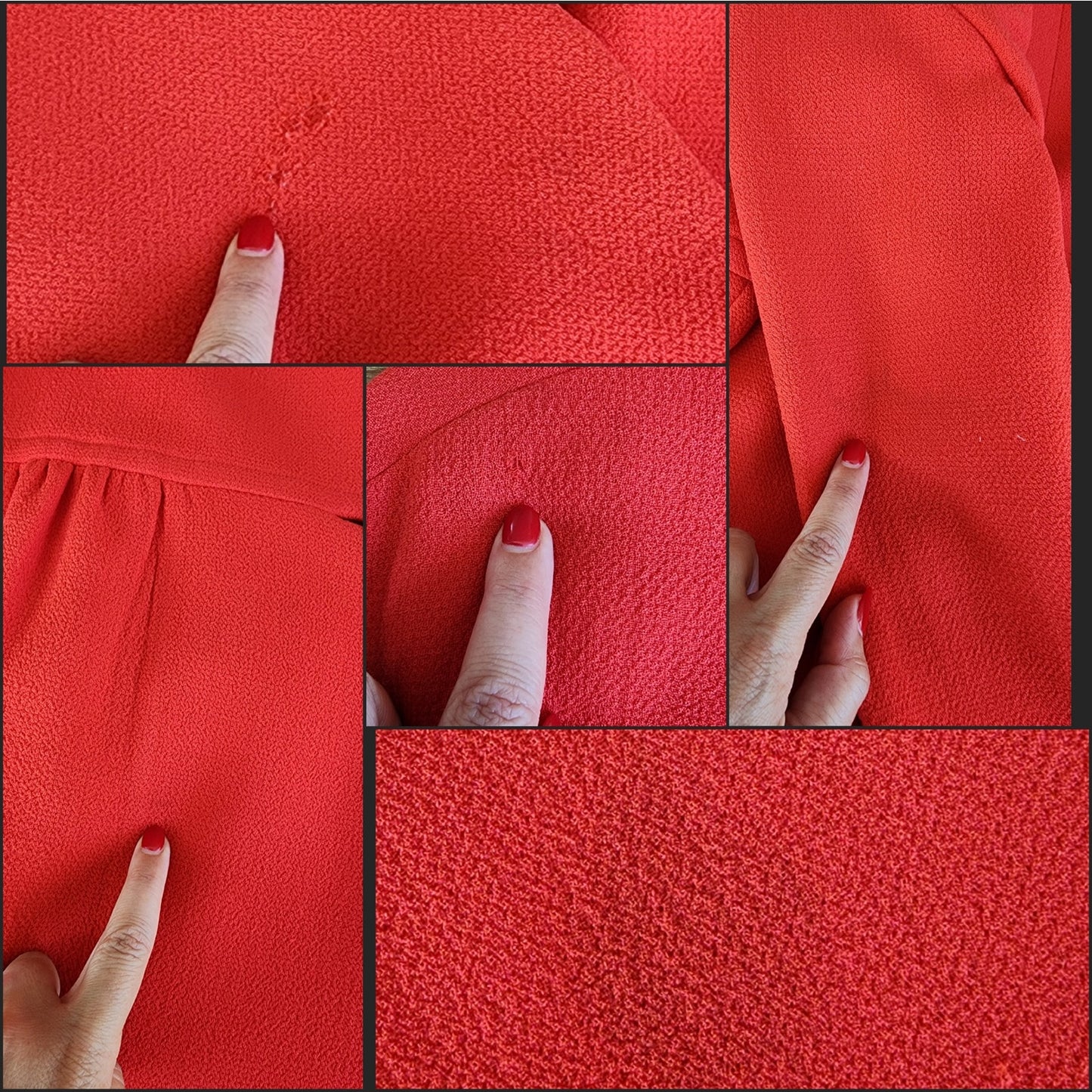 Vintage 80s LANVIN Red Coat Jacket AS IS