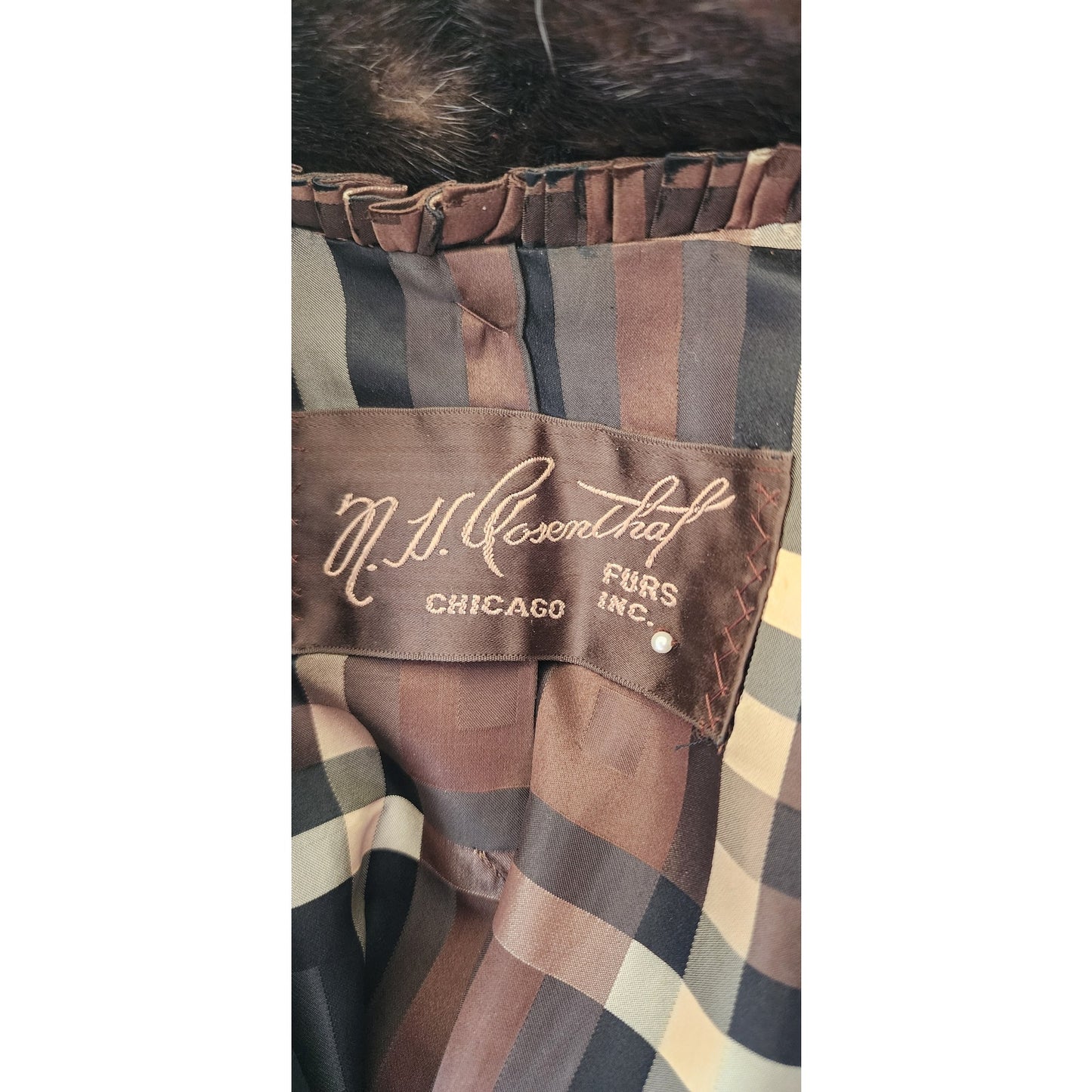 Vintage 70s Brown Mink Fur Coat Belted / Rosenthal Furs / S