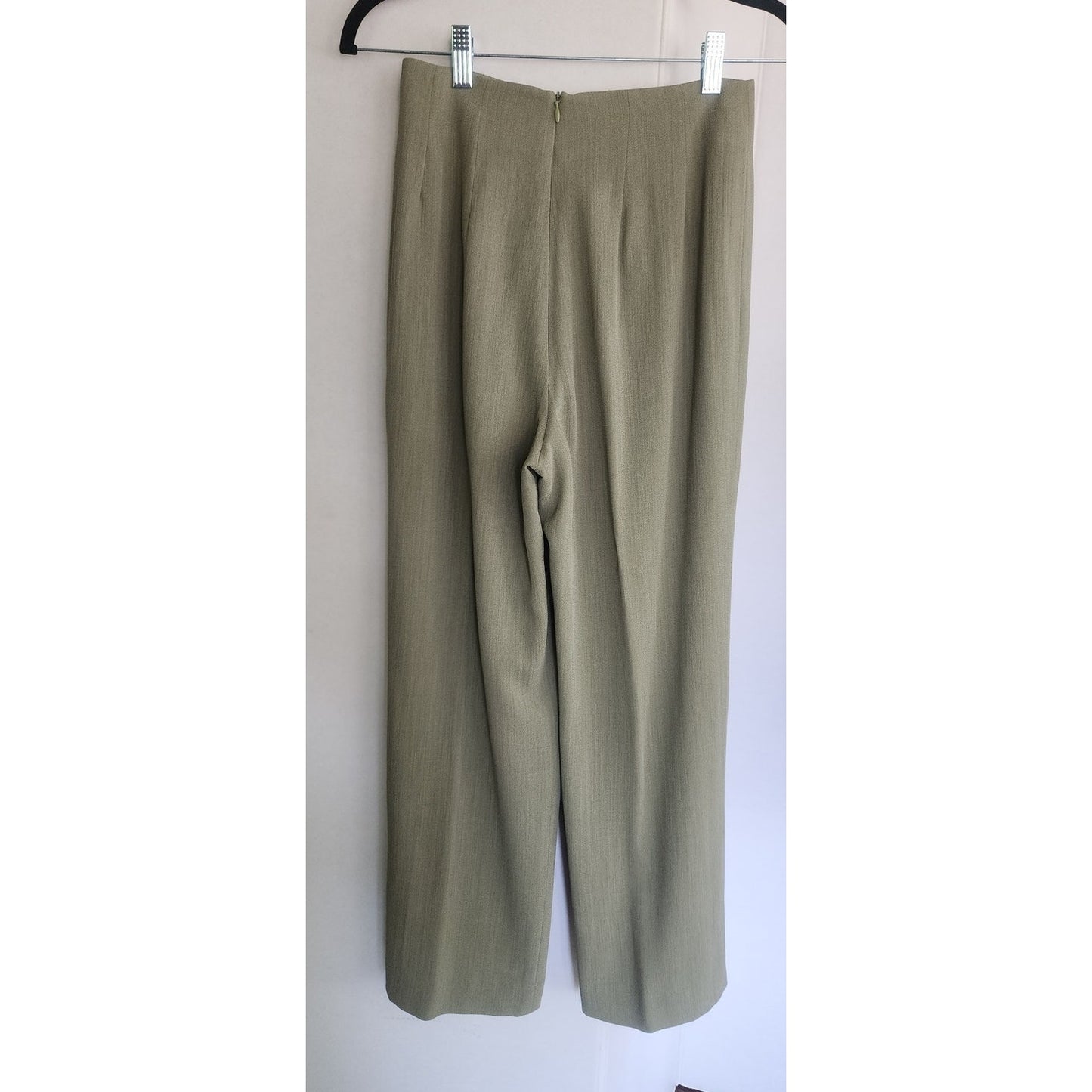 Vintage 90s Richard Tyler Pant Suit Green Wool Silk Blend / Small