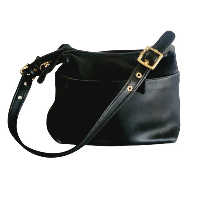Vintage COACH Legacy Boho Shoulder Bag Black Leather 9058