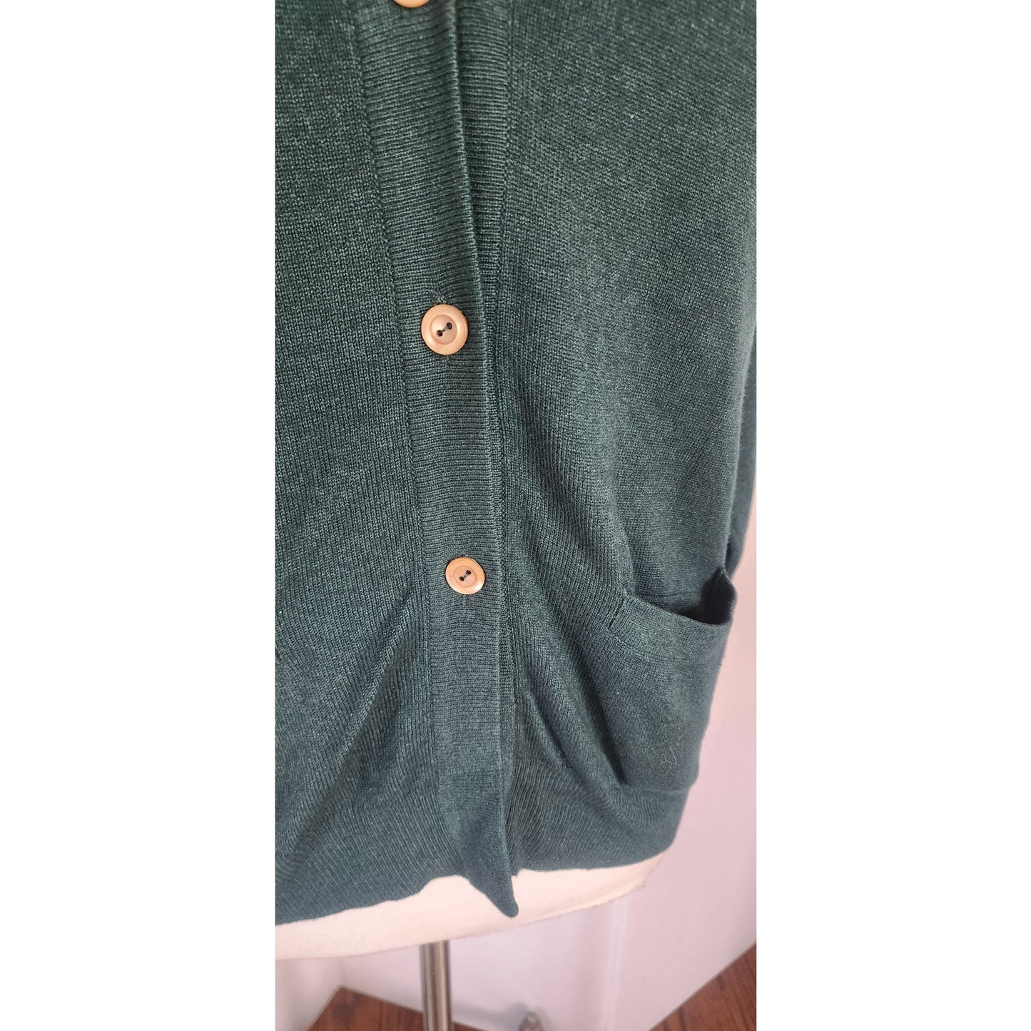 Vintage Brunello Cucinelli Womens Cardigan Green Cashmere Sweater