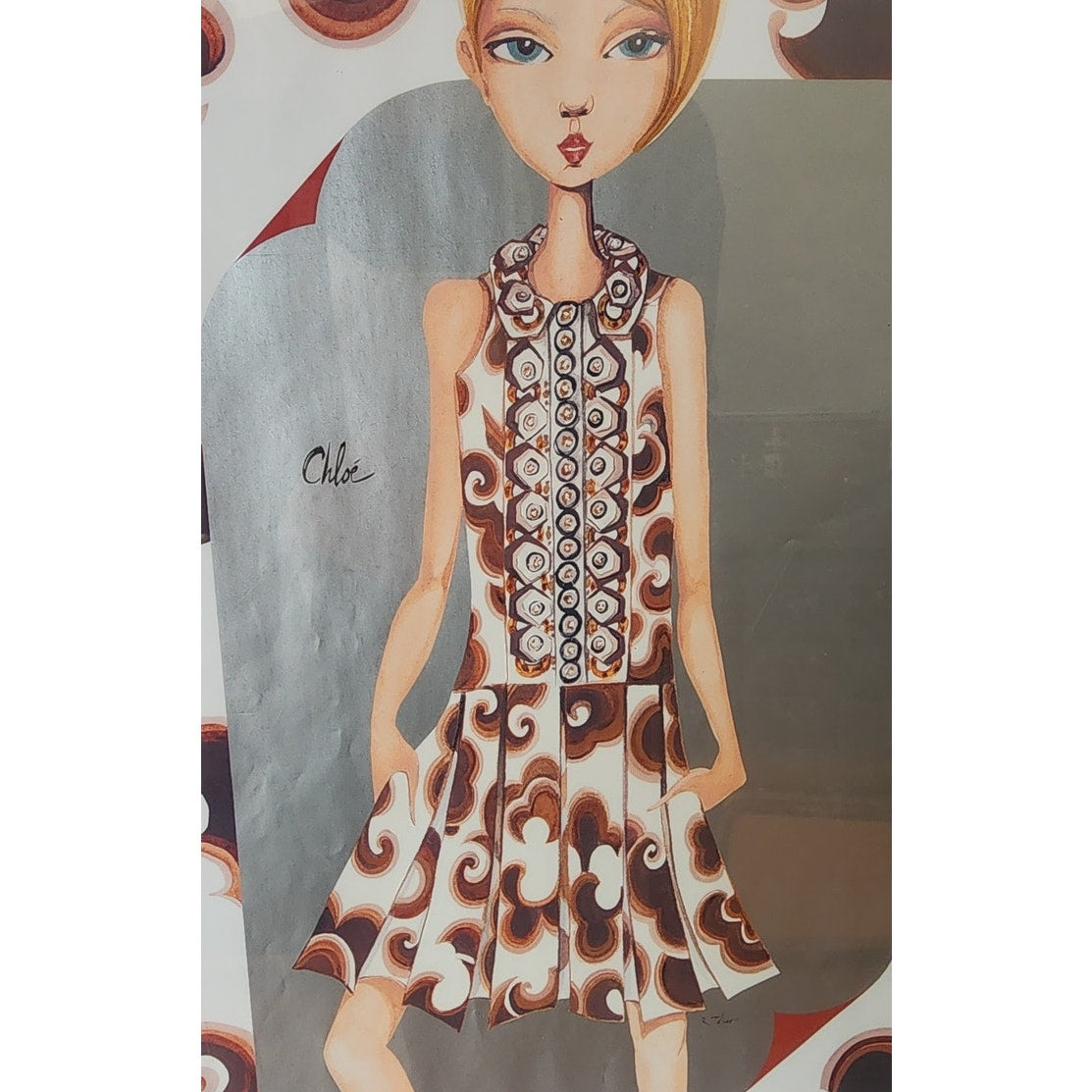 Ruben Toledo Fashion Illustration Nordstrom 2006 Chloe Framed