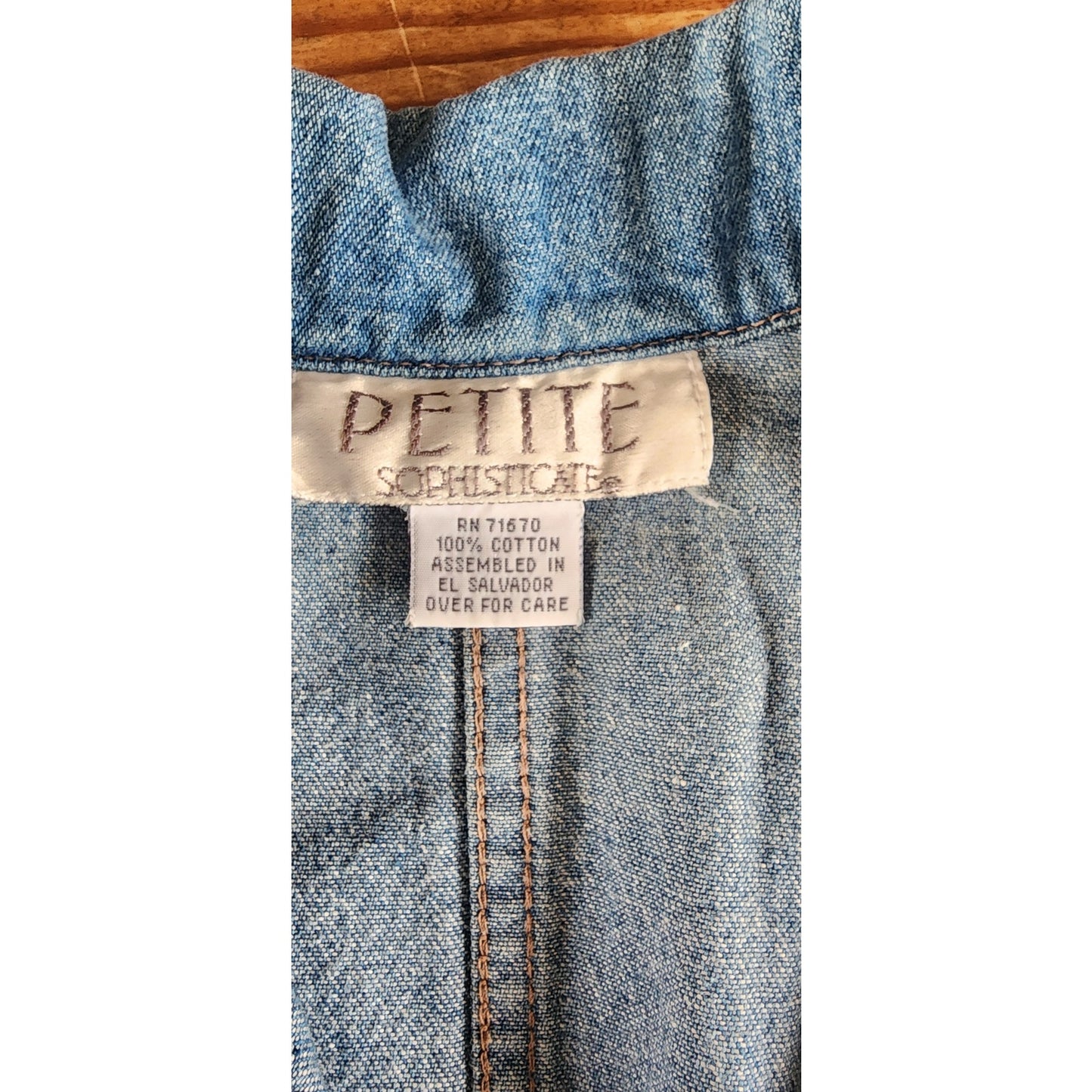 Vintage 80s Denim Jumpsuit w/Silver Studs Elastic Waist / Small