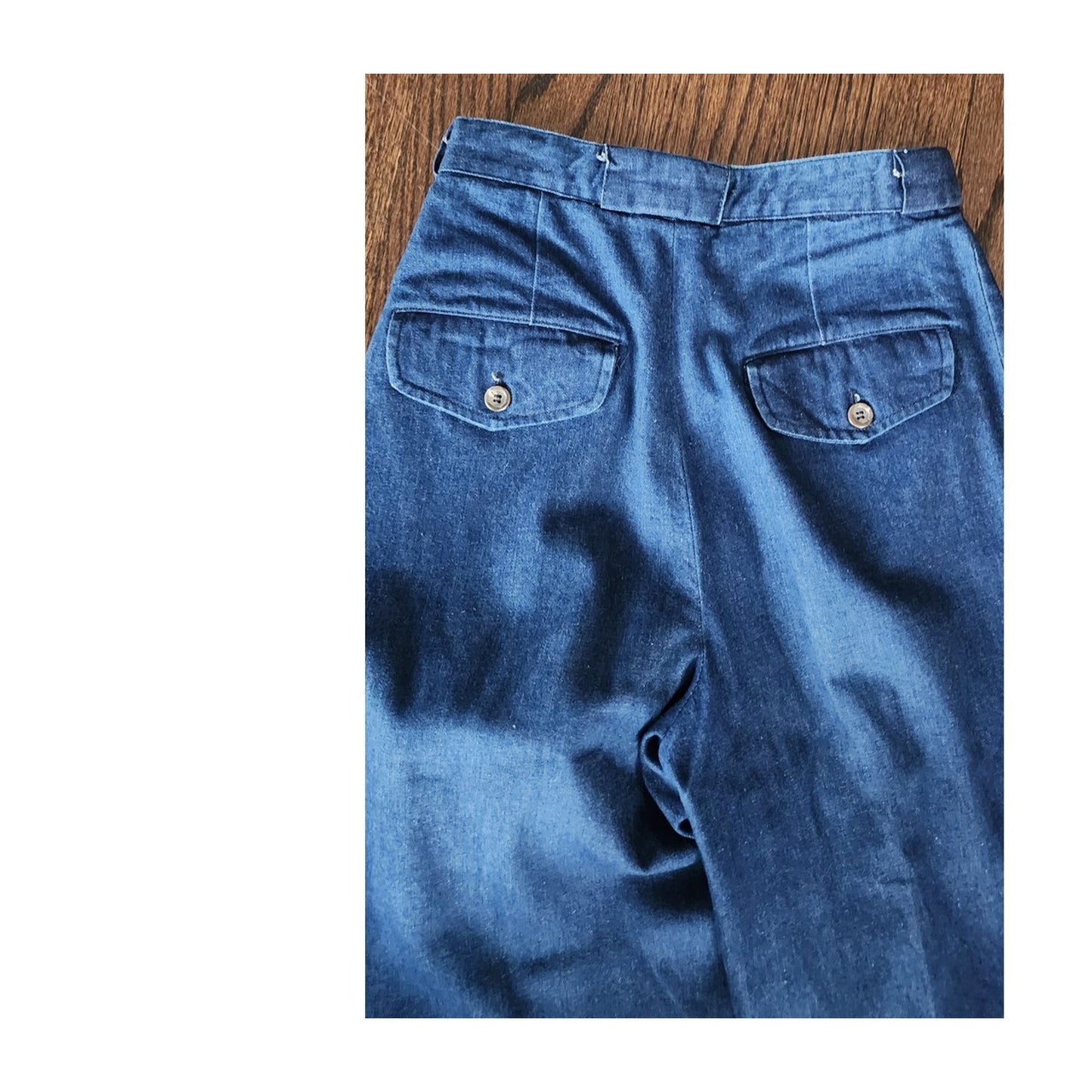 Vintage 80s Blue Jeans Ralph Lauren High Waist Pleated Front