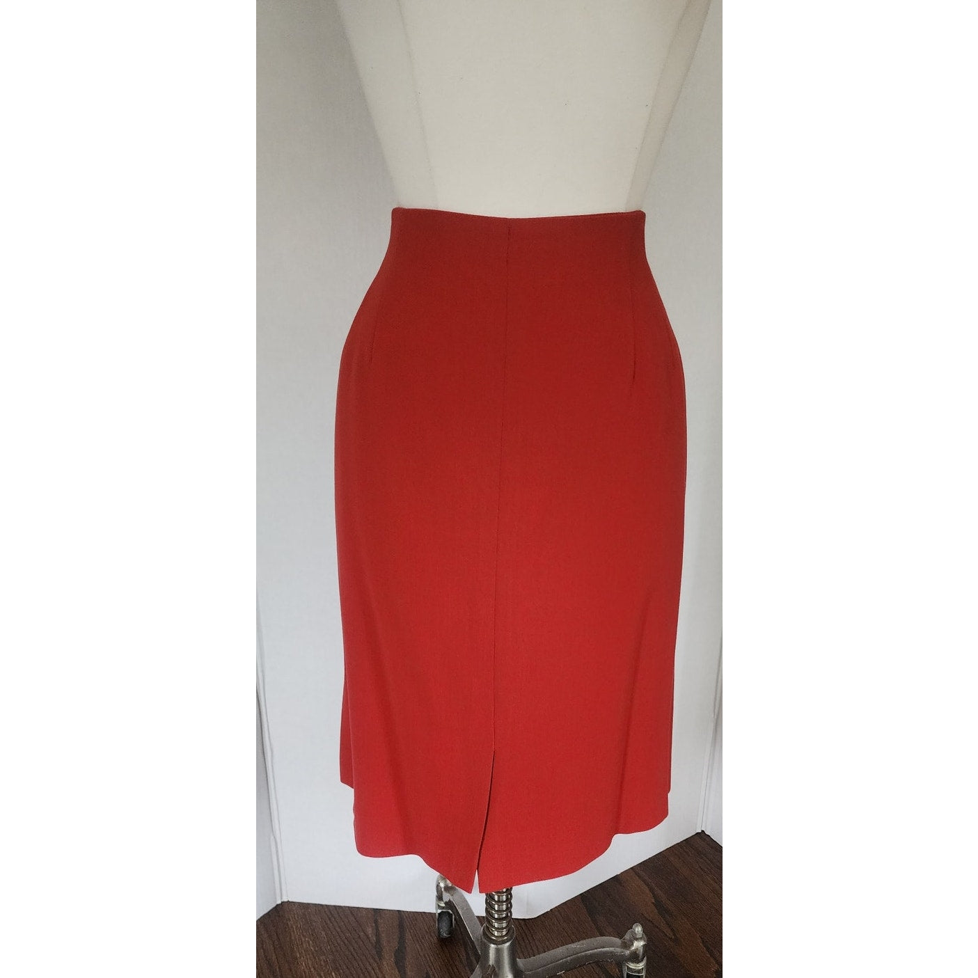 Vintage 1990s Armani Black Label Rust Red Skirt Suit IT 50