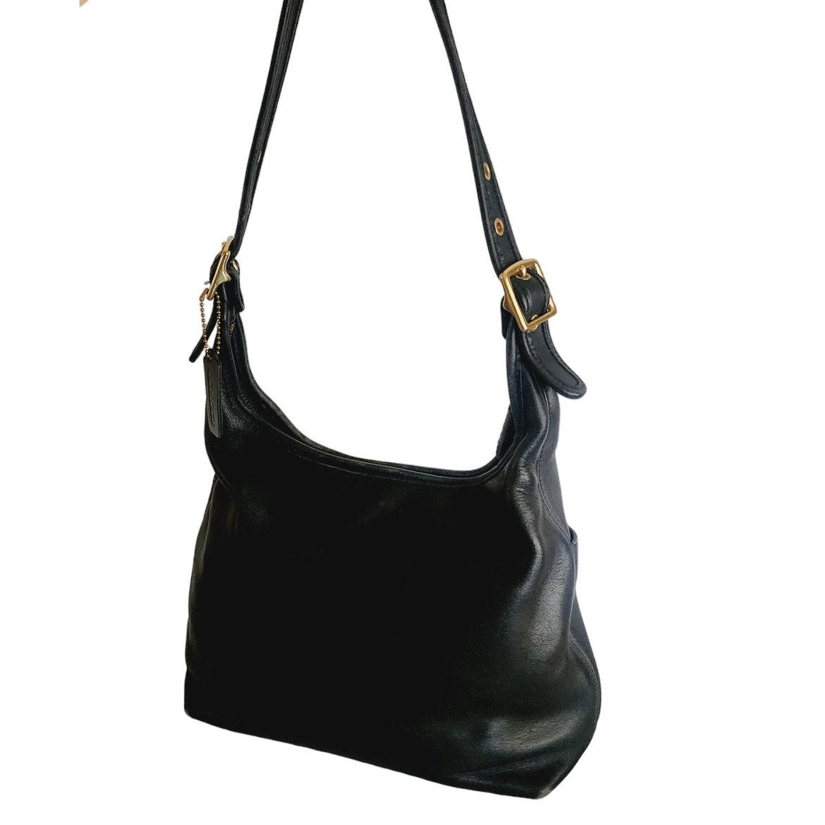 Vintage COACH Legacy Boho Shoulder Bag Black Leather 9058