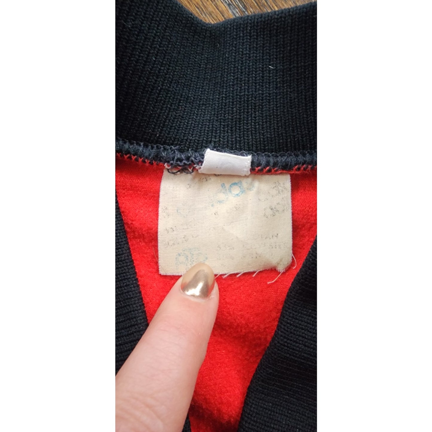 Vintage 1970s ADIDAS Track Jacket Red Black Mens Small