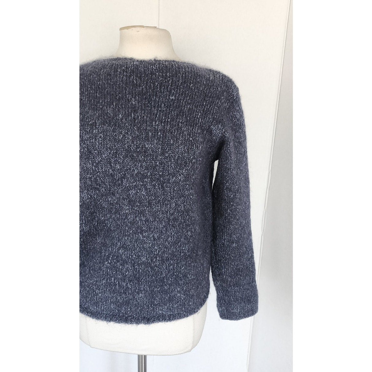 Vintage Weekend Max Mara Sweater Blue Wool Mohair Chunky Knit / M