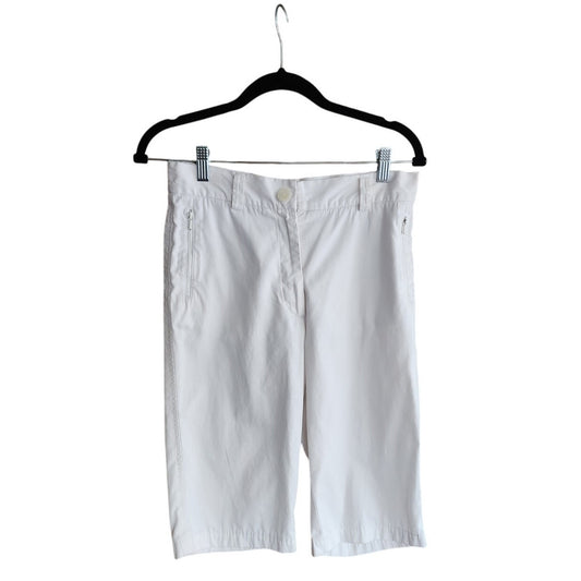 Vintage 90s Jil Sander Bermuda Shorts White Cotton / 36