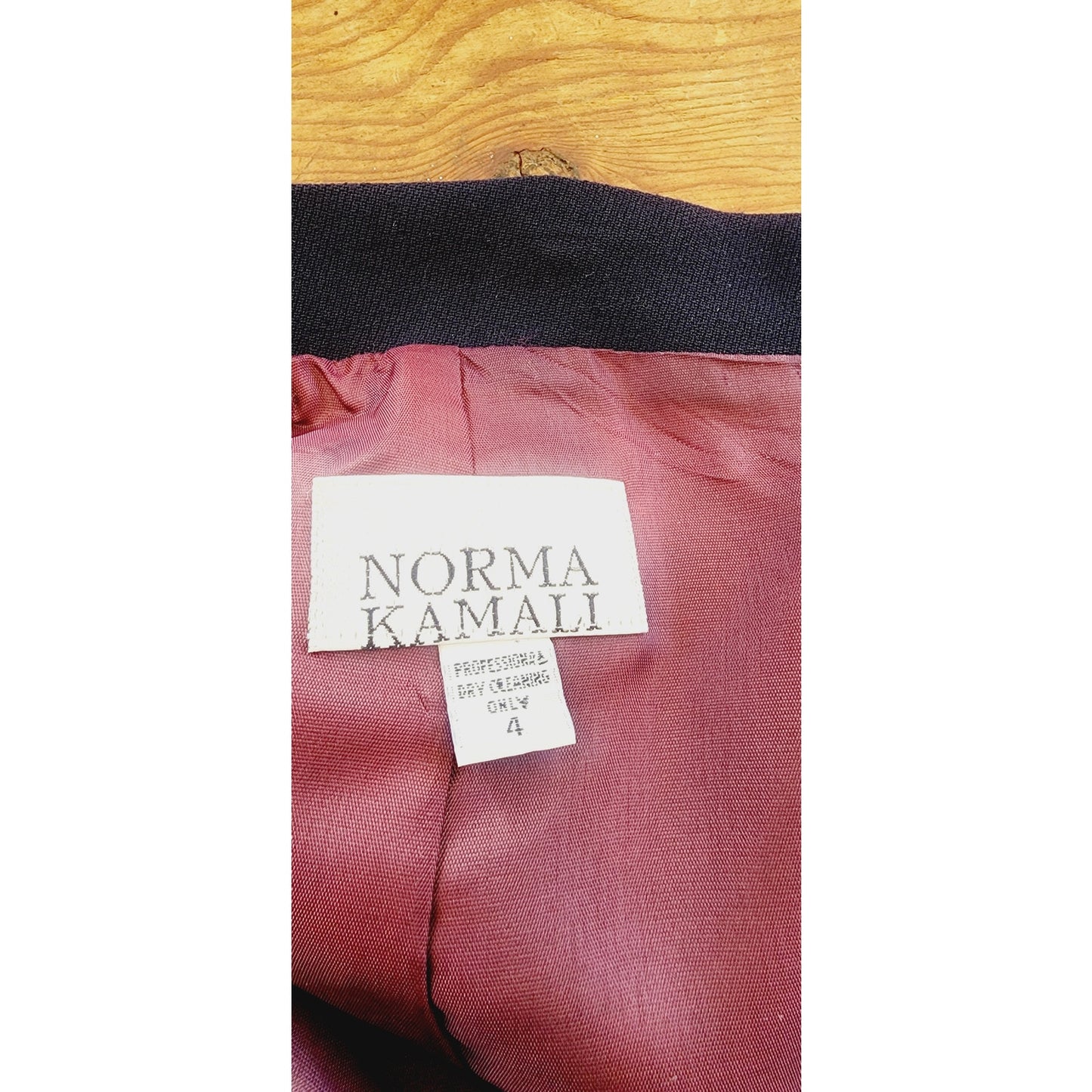 Vintage 80s Norma Kamali Short Skirt Navy Blue Wool
