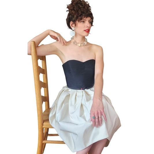 Jason Wu Resort 2000s Strapless Party Dress Ivory & Black NWT